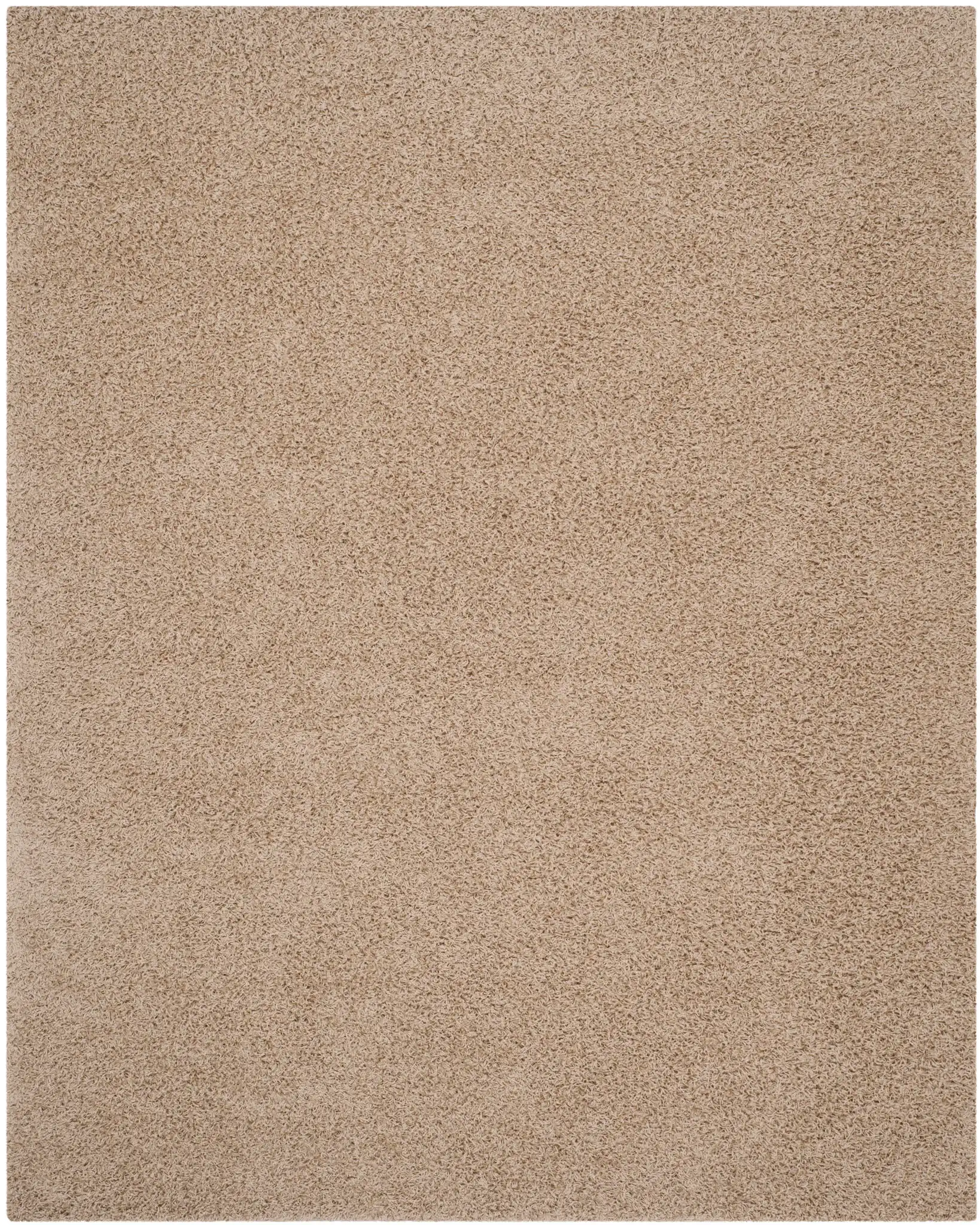 Athens Solid Shag Rug in Beige