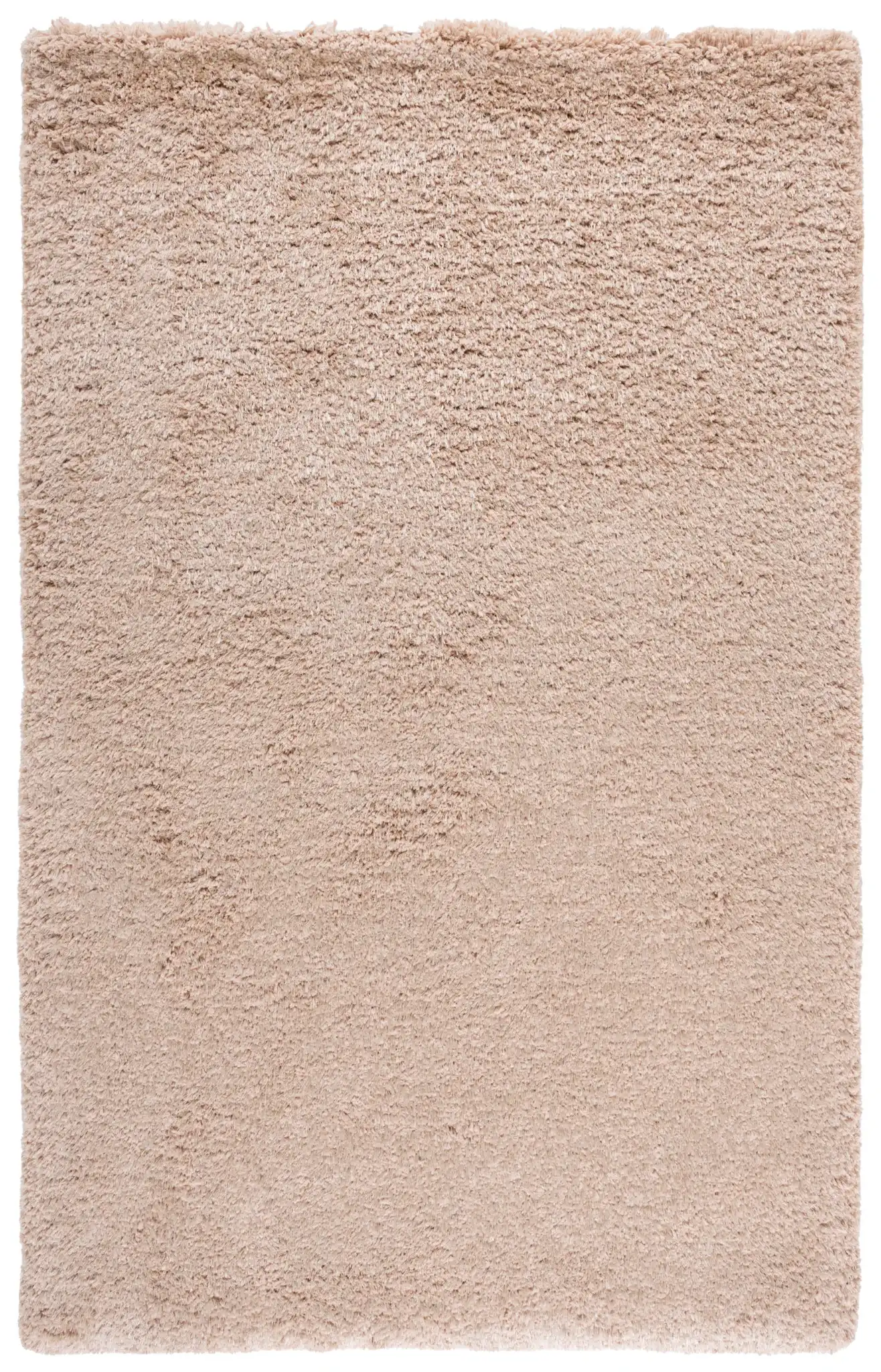 Express Solid Hand-Tufted Shag Rug in Beige