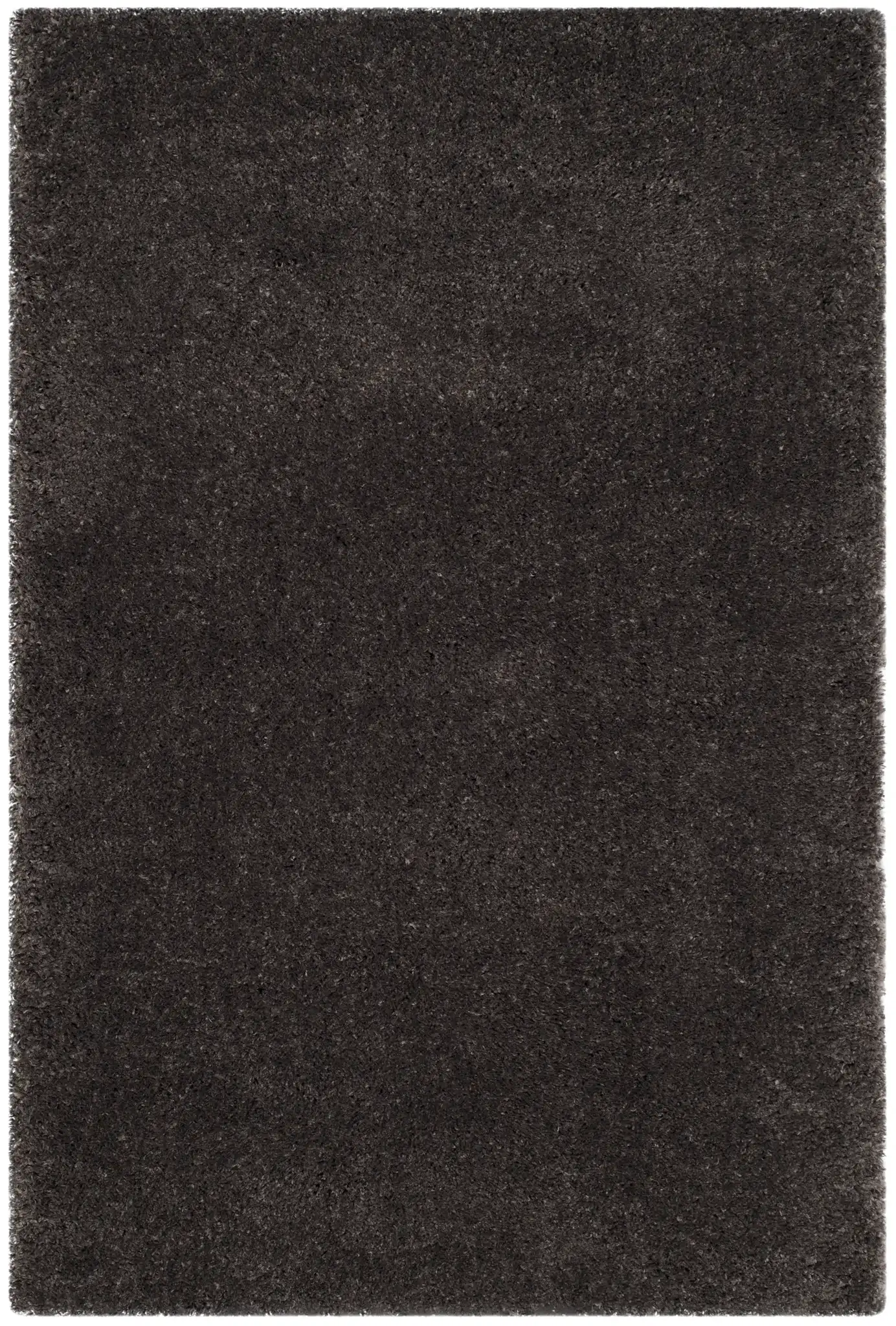Reno Solid Shag Rug in Dark Gray