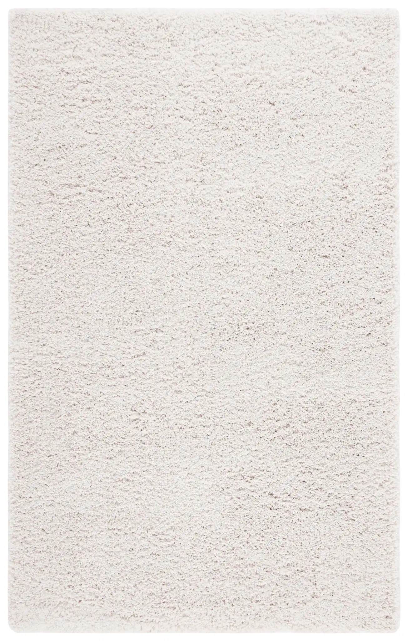 Luxe Solid Shag Rug in White