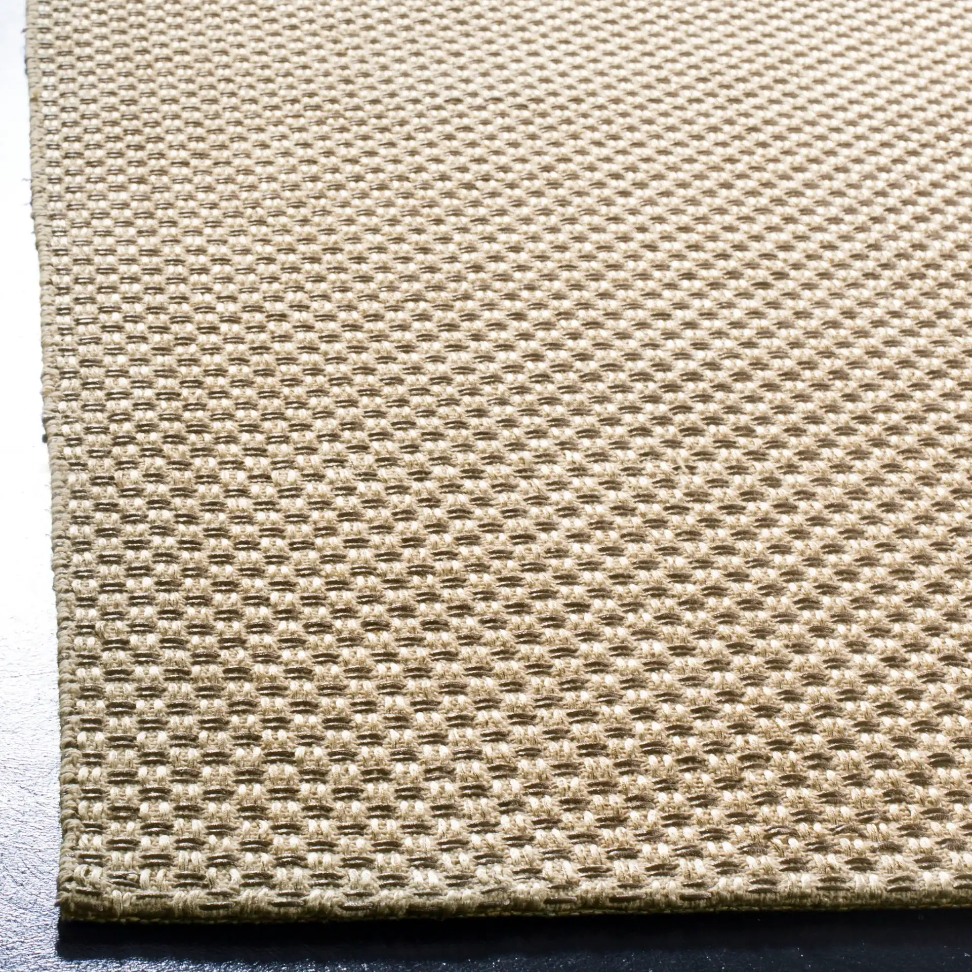 Southampton Basketweave Hand-Woven Rug in Beige in a styled room