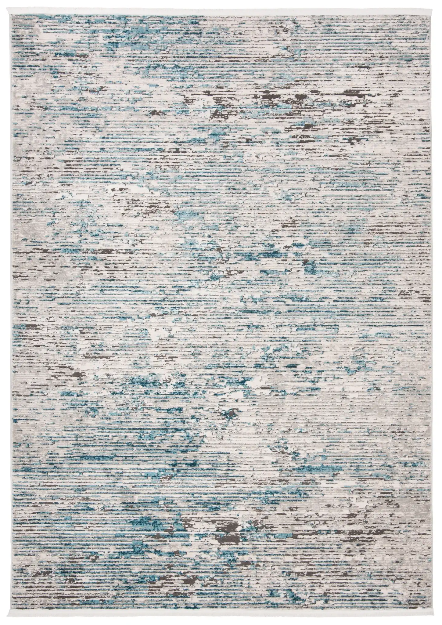 Shivan Striated Abstract Rug in Blue / Gray