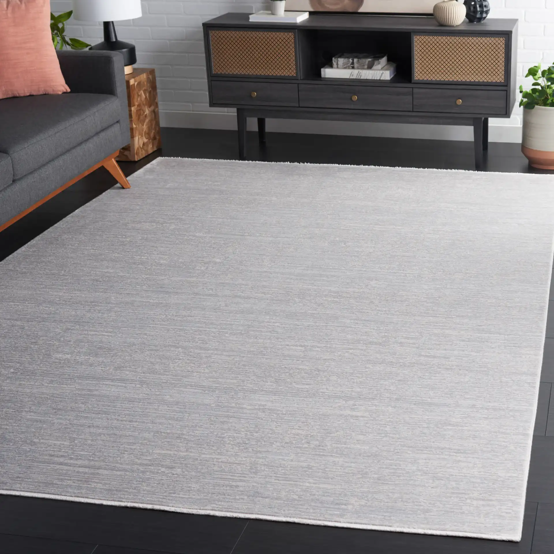 Signature Striated Rug in Signature Striated Rug in a styled room