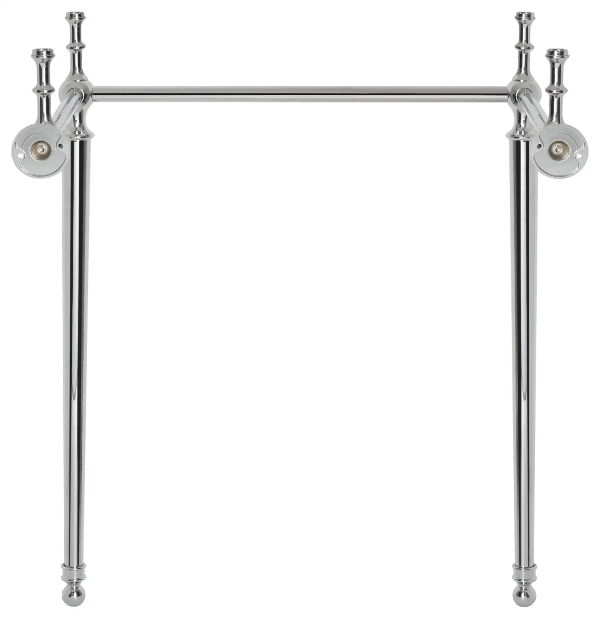 Hamilton Console Sink Stand in Chrome, detail view