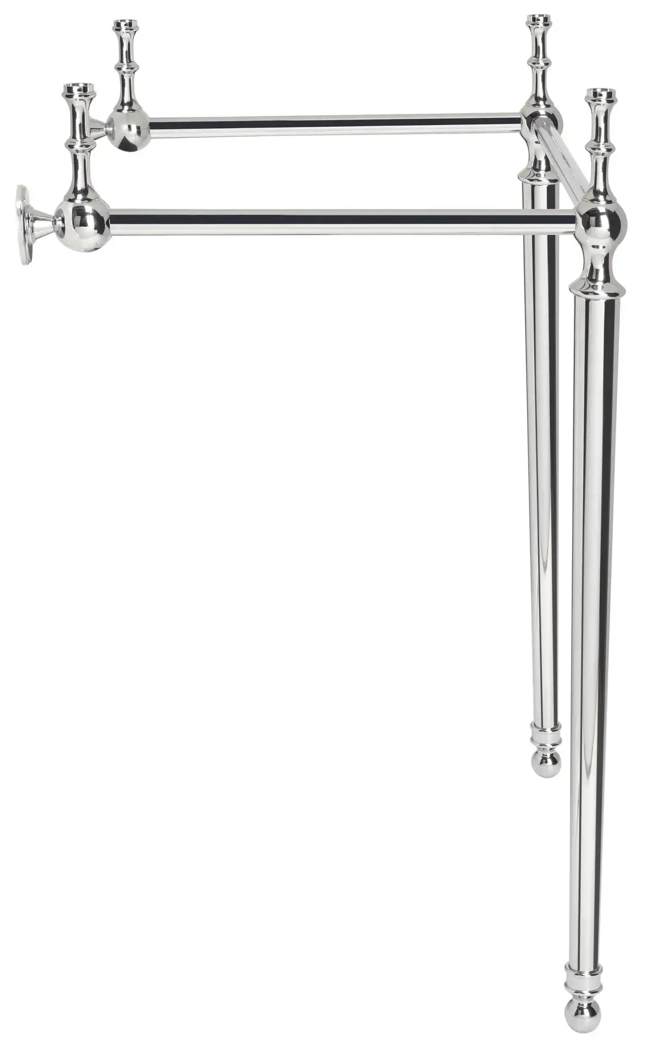 Hamilton Console Sink Stand in Chrome, detail view