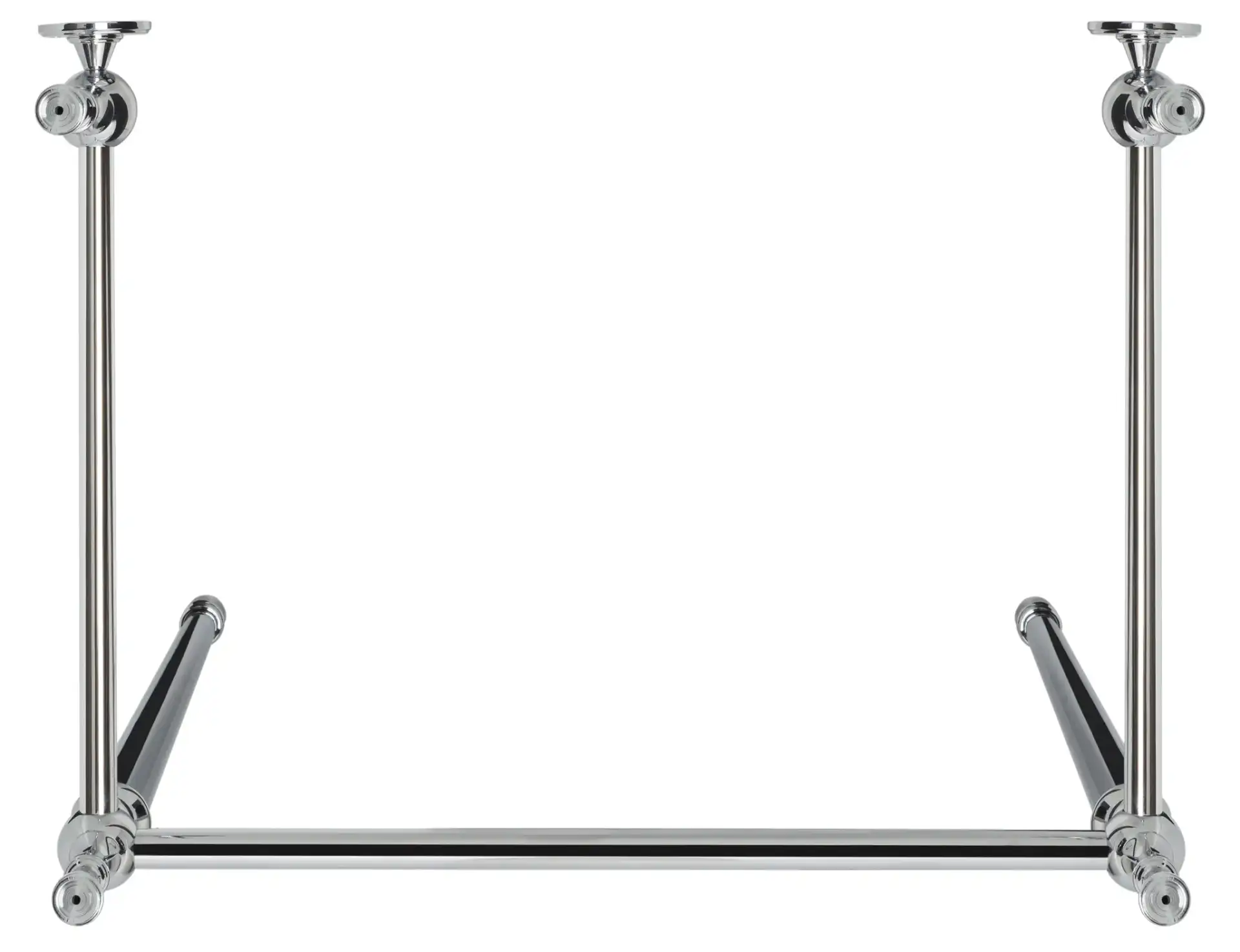 Hamilton Console Sink Stand in Chrome, detail view