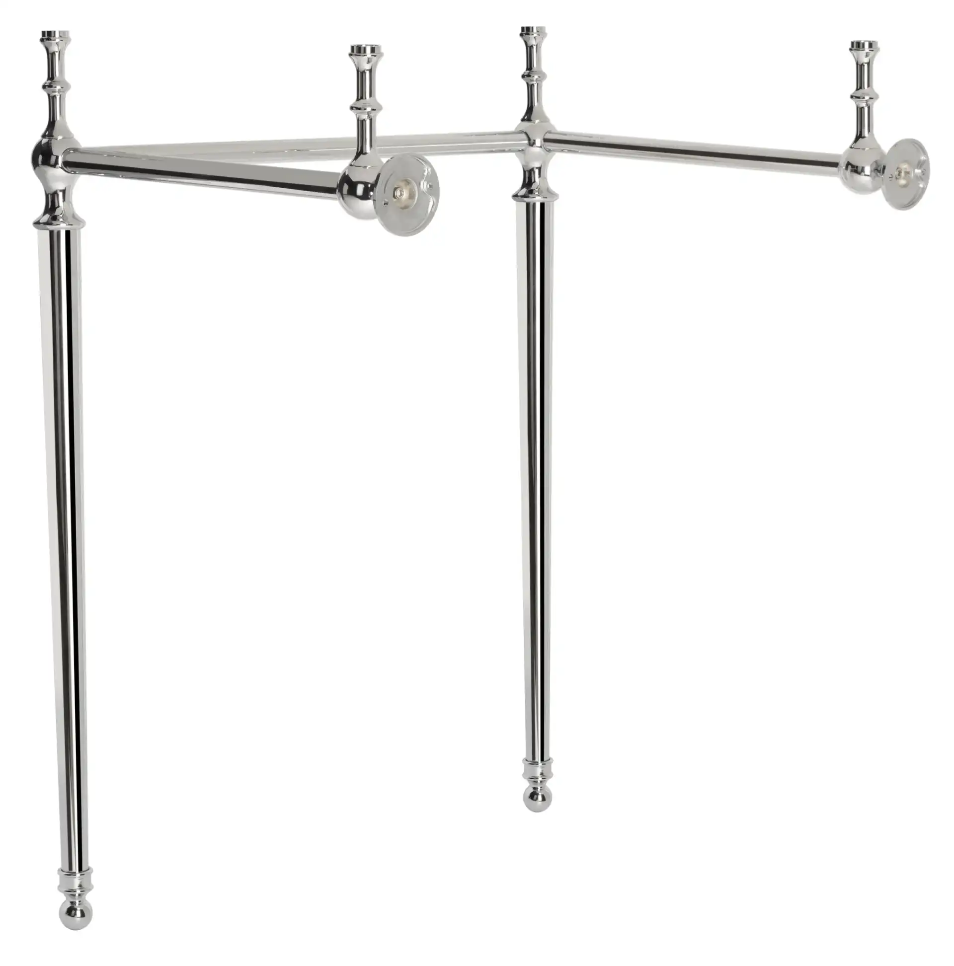 Hamilton Console Sink Stand in Chrome, detail view