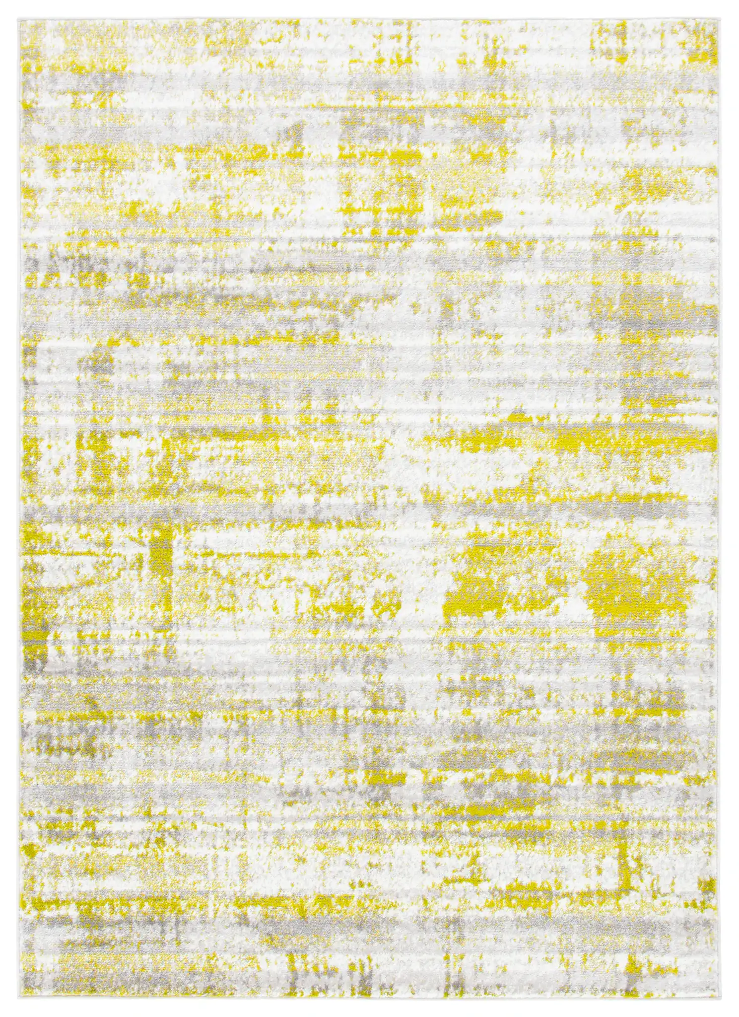 Skyler Distressed Stripe Rug in Silver / Green