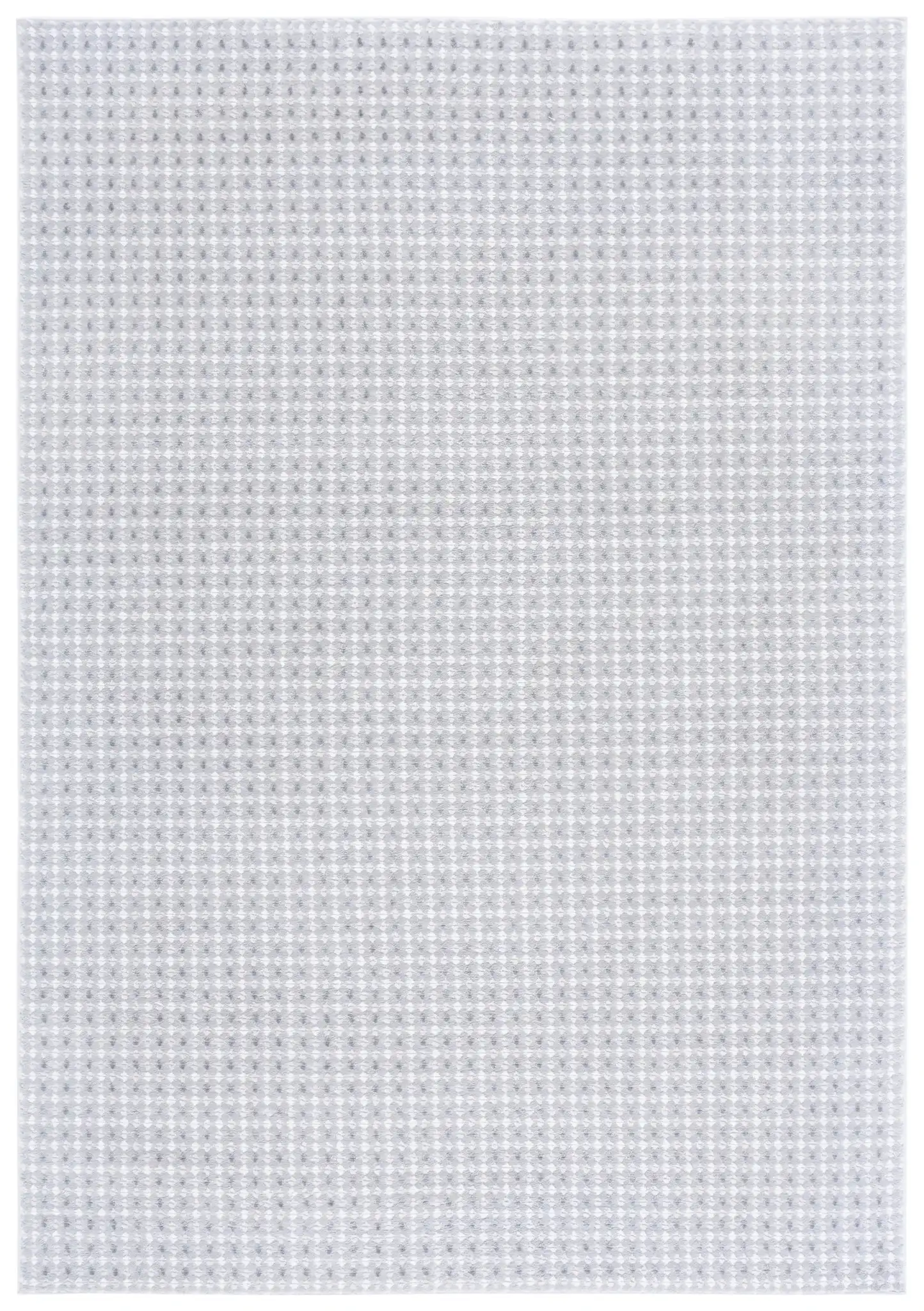 Slate Grid Rug in Gray / Ivory