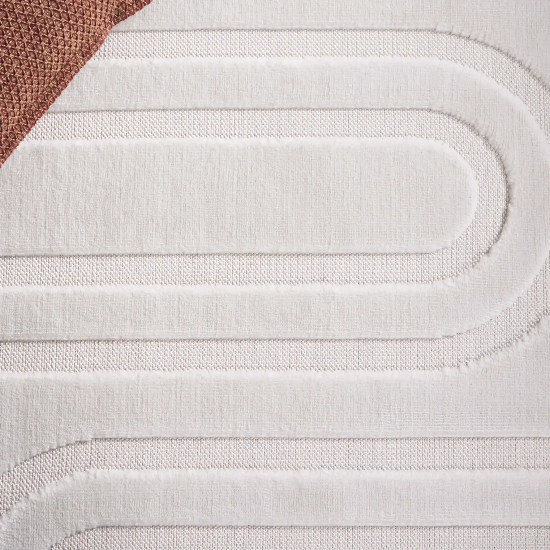 Selena Arch Rug in Ivory in a styled room