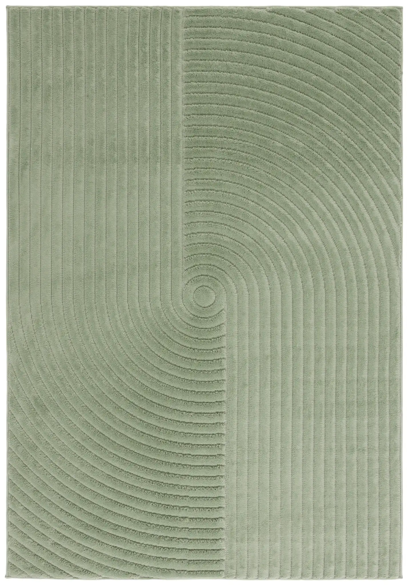 Selena Concentric Arcs Rug in Green