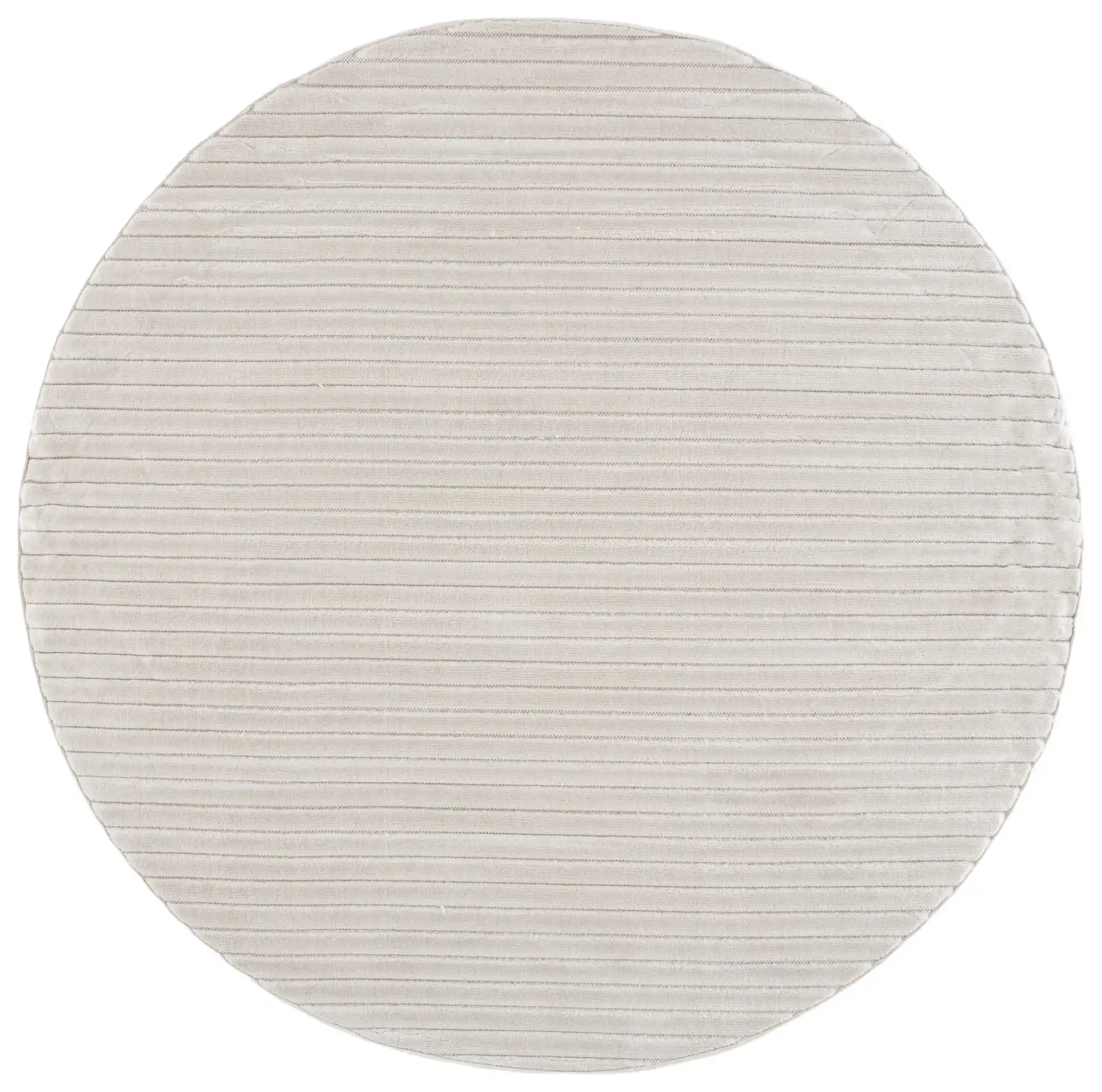 Selena Ribbed Rug in Ivory, detail view