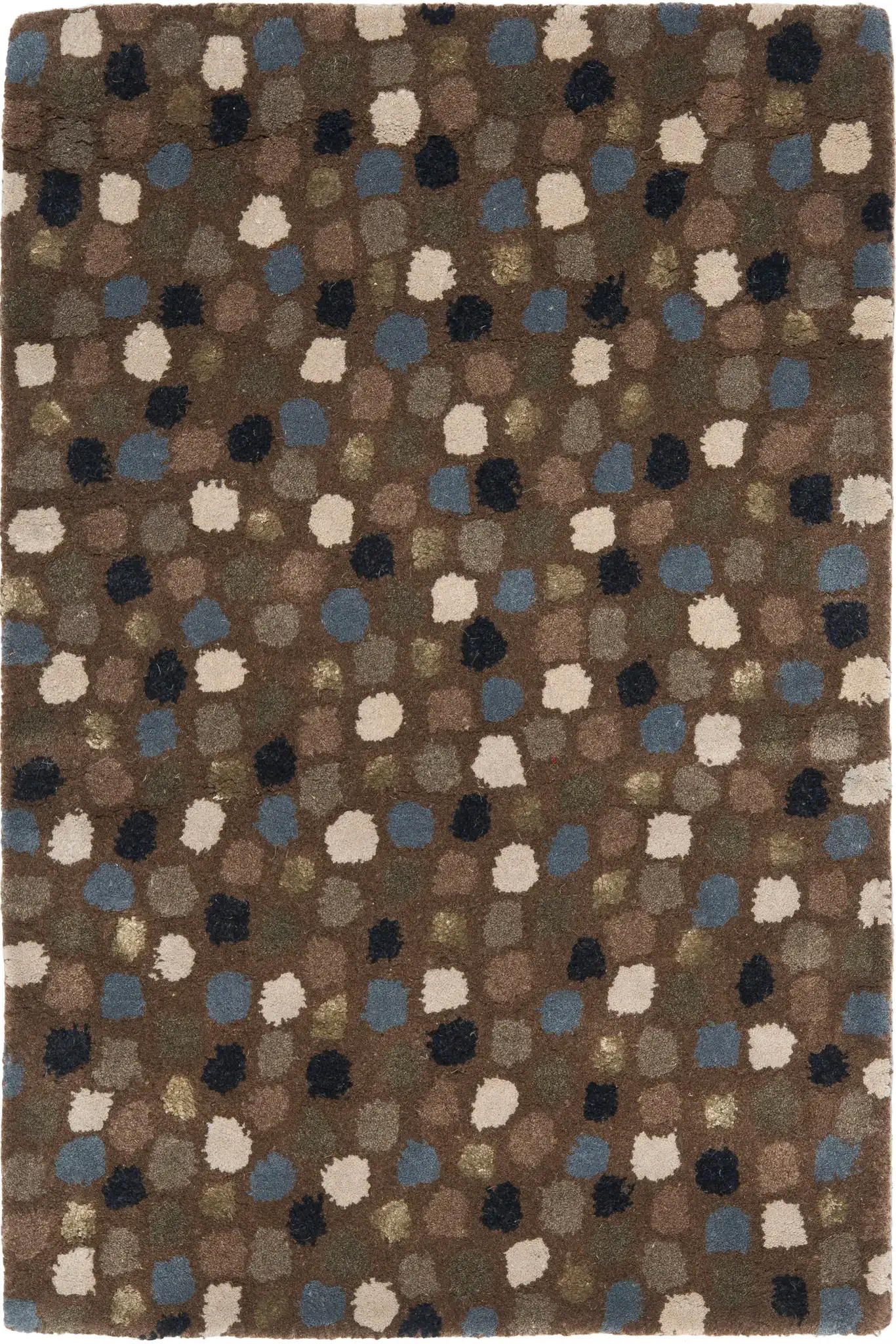 Soho Confetti Dots Hand-Tufted Rug in Dark Gray / Multicolor