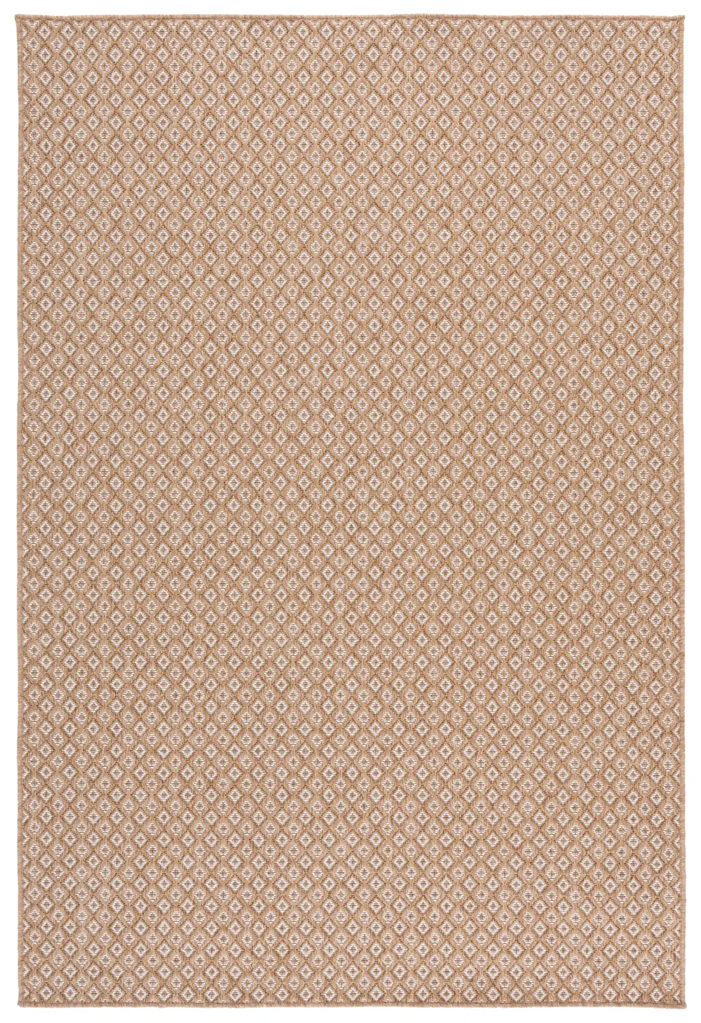 Sisal Performance Nested Diamond Rug in Natural / Ivory