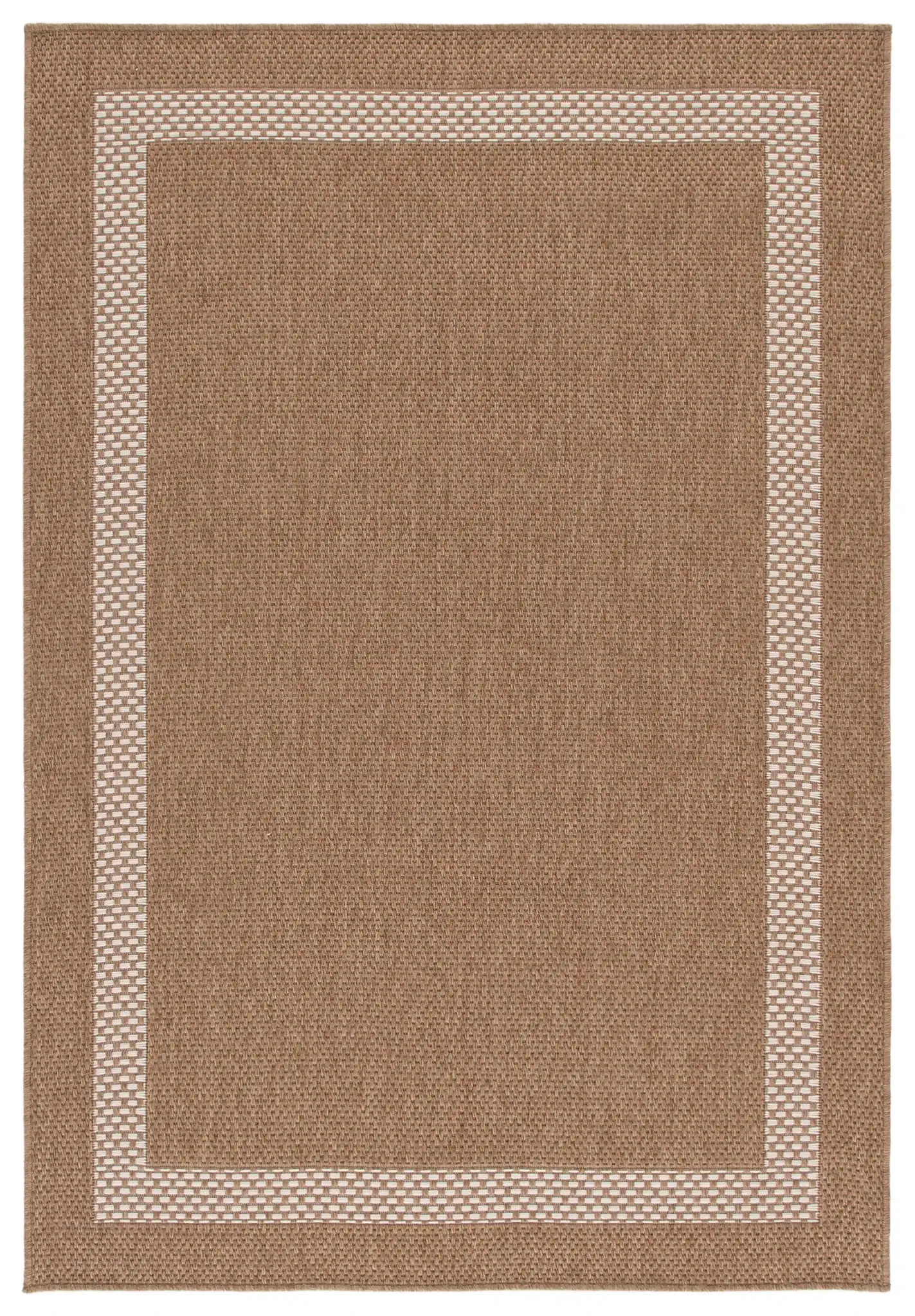Sisal Performance Tulum Bordered Rug in Natural / Ivory