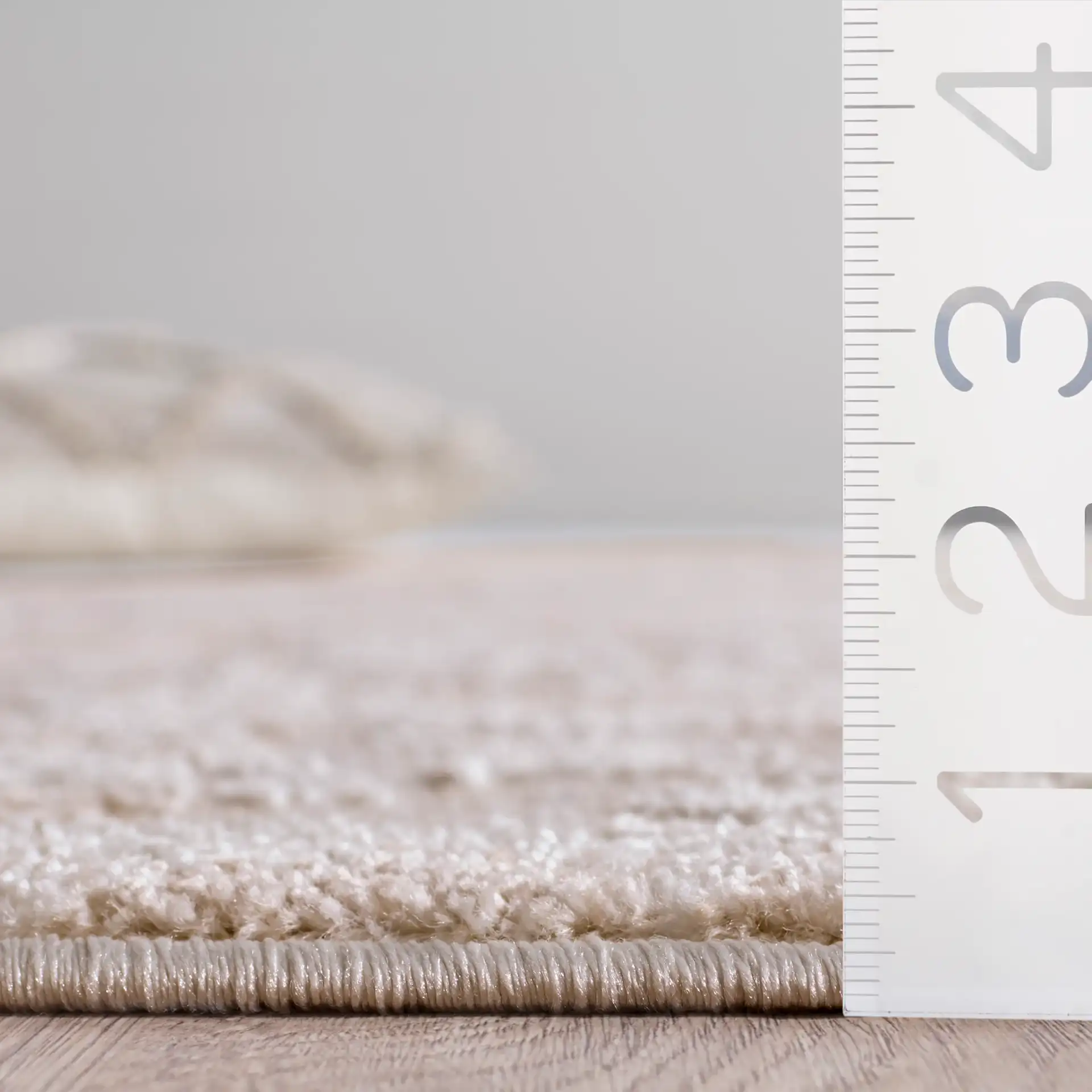 Spencer Transitional Medallion Rug in Ivory / Beige in a styled room