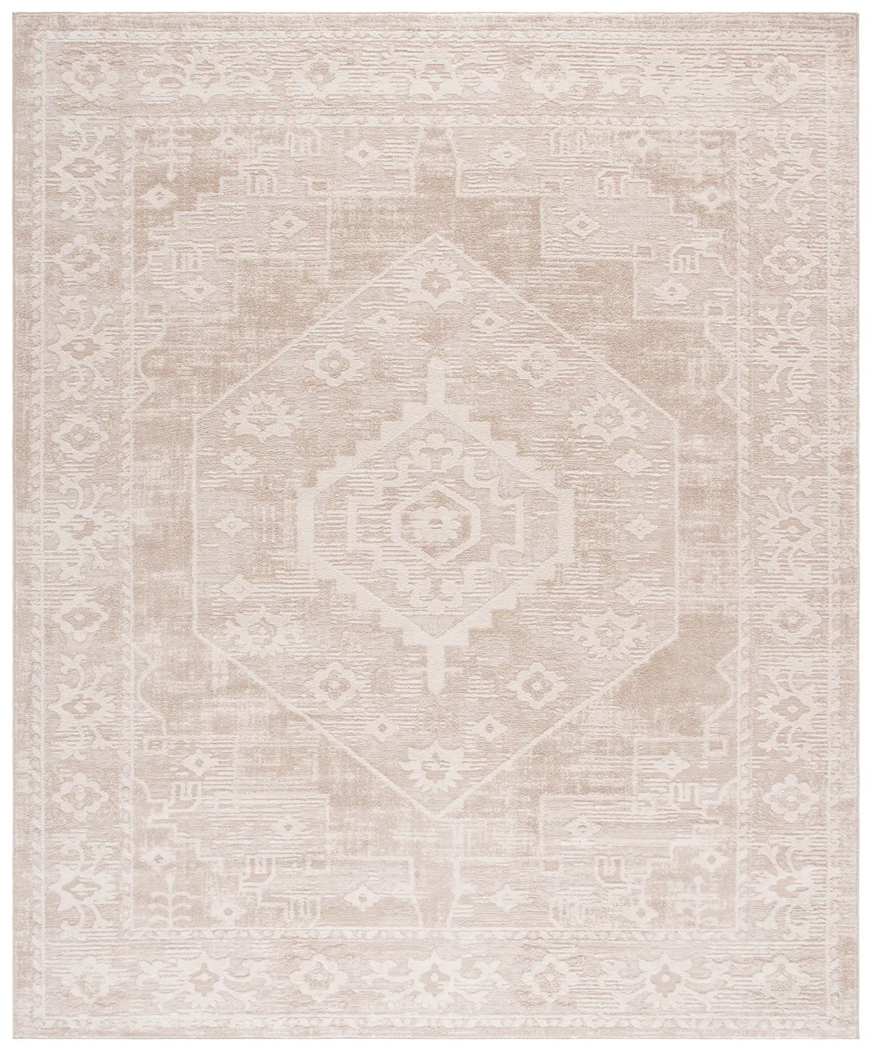 Spencer Transitional Medallion Rug in Ivory / Beige
