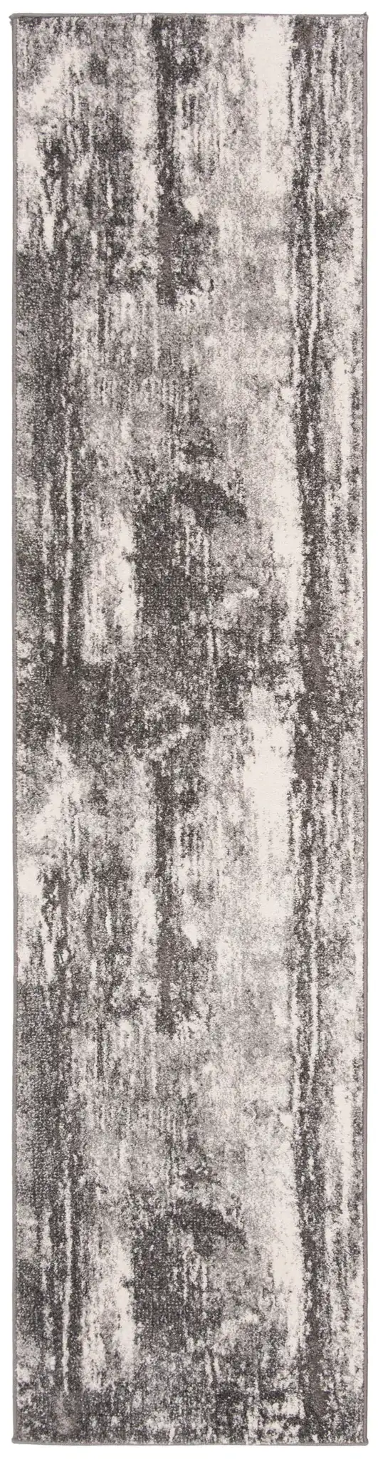 Spirit Modern Abstract Rug in Dark Gray / Ivory