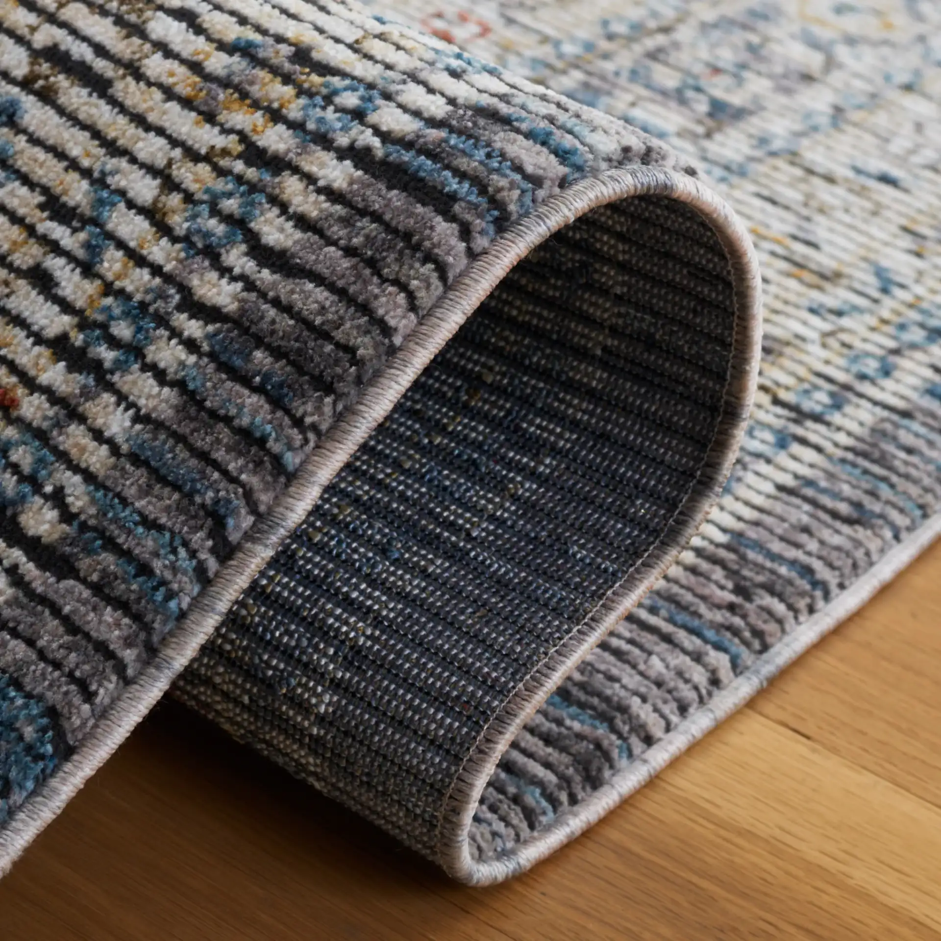 Sierra Medallion Bordered Rug in Ivory / Gray in a styled room