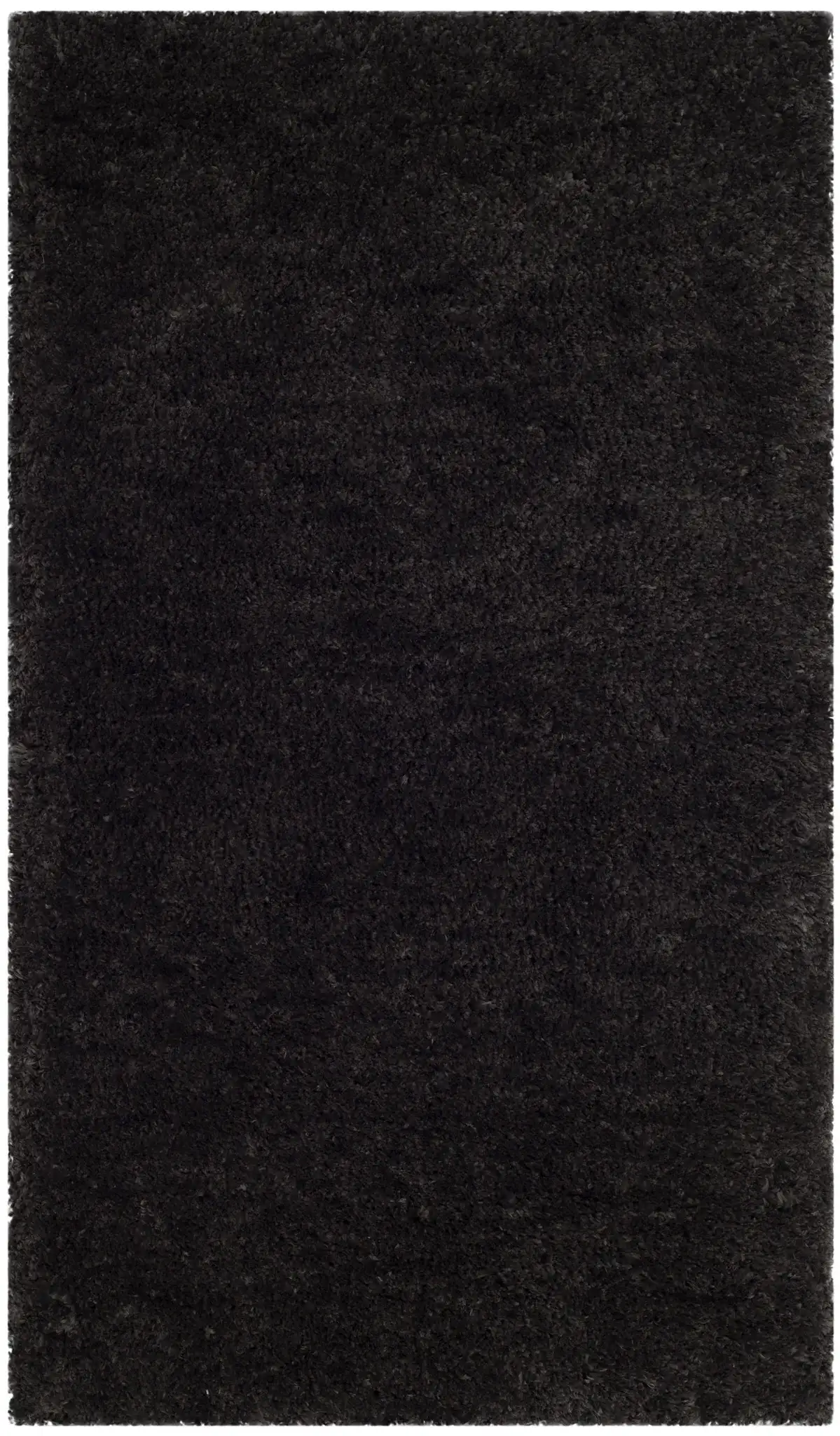 Sheep Solid Hand-Woven Shag Rug in Charcoal