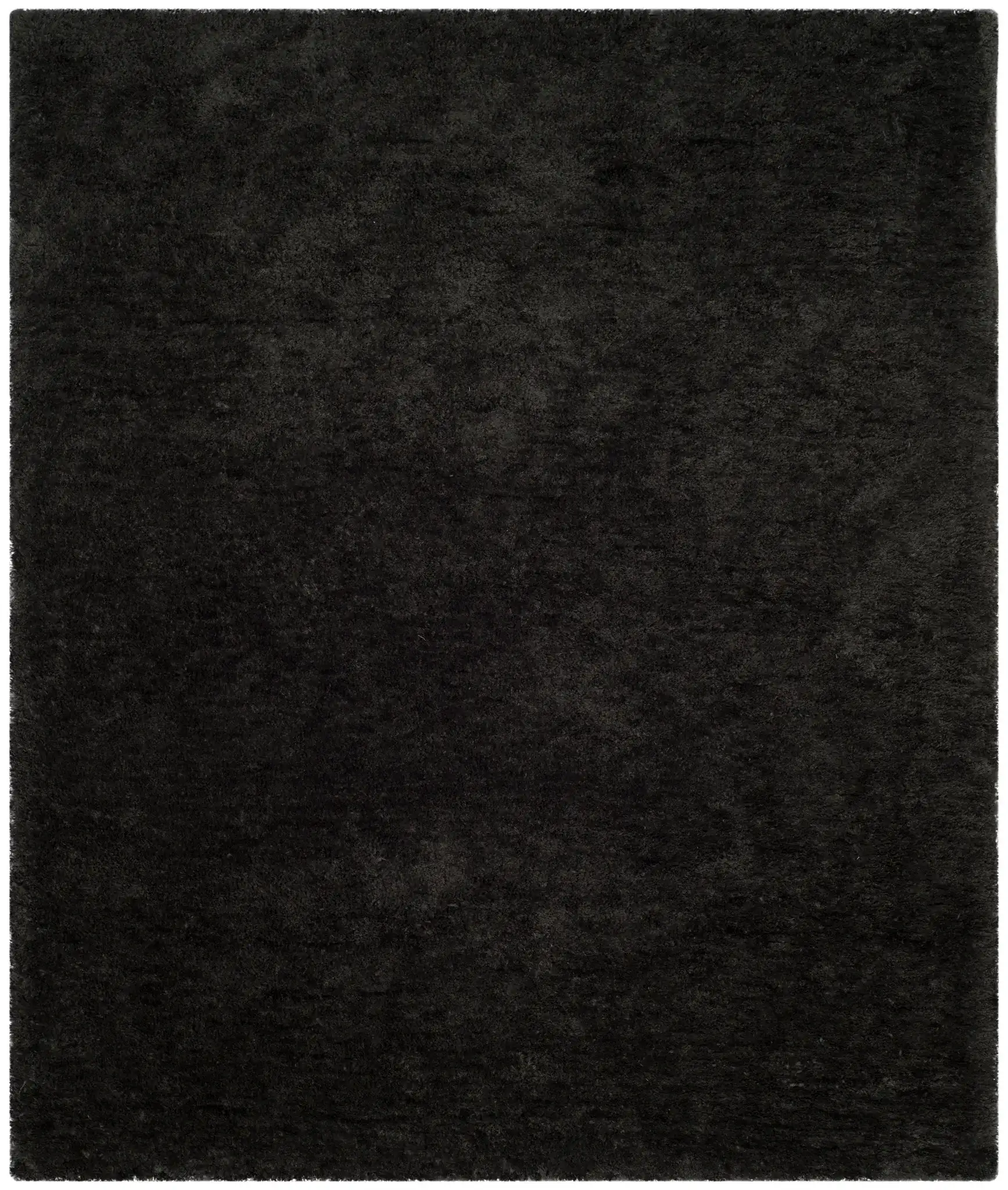 Sheep Solid Hand-Woven Shag Rug in Charcoal