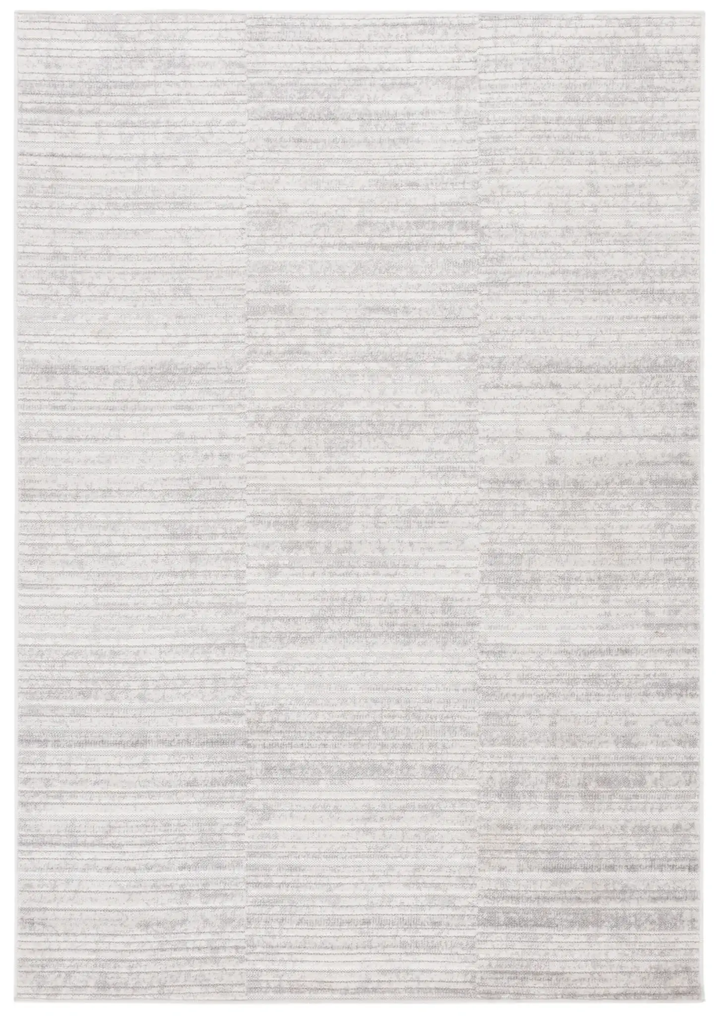 Stella Striated Stripe Outdoor Rug in Ivory / Gray