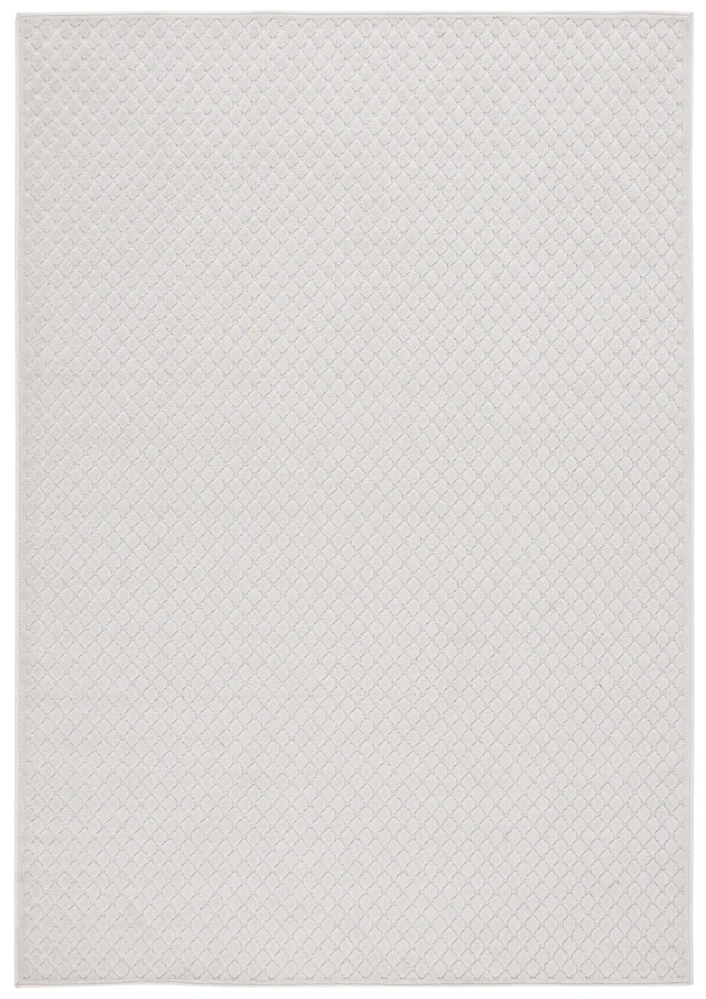 Stella Textured Grid Outdoor Rug in Ivory