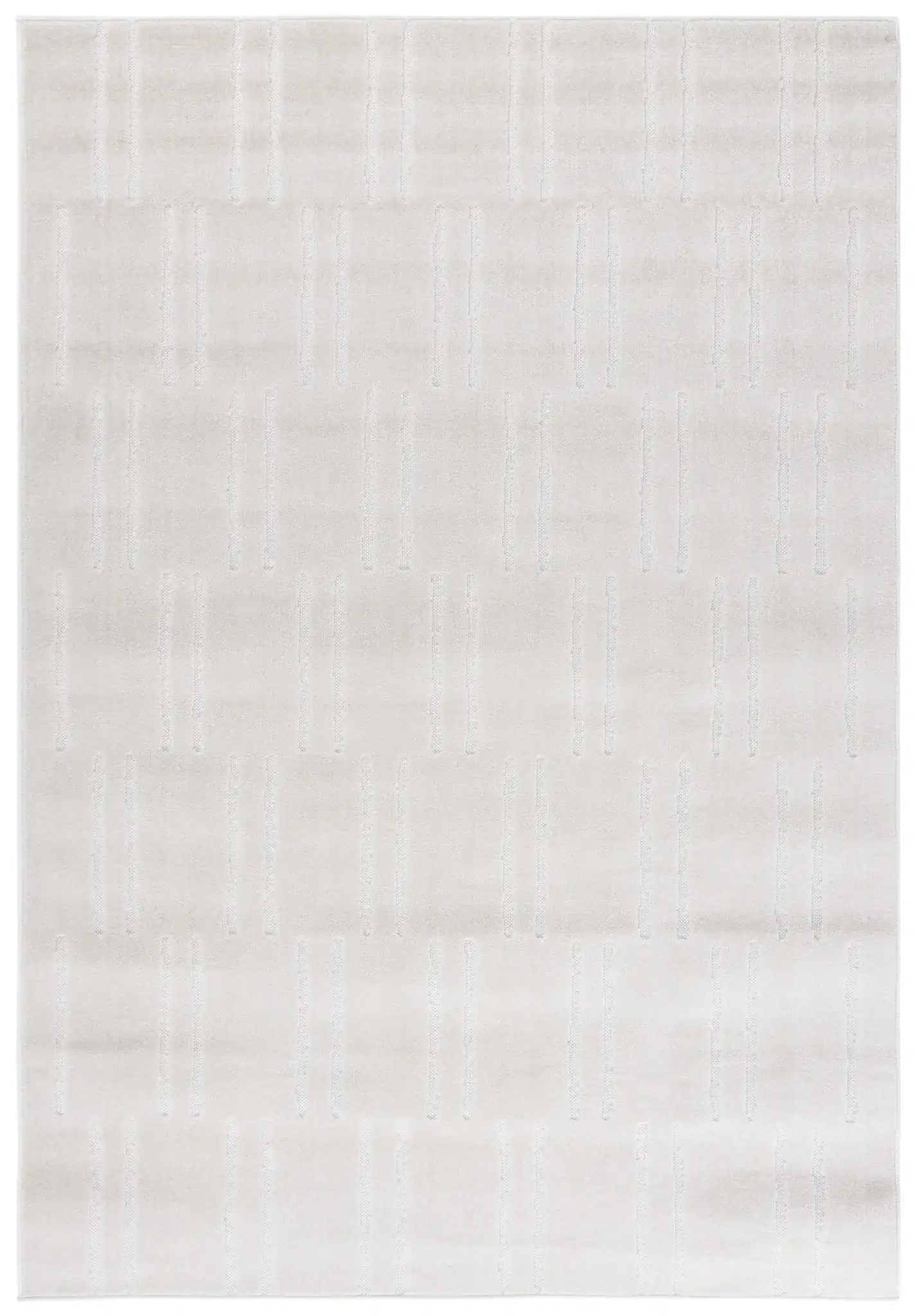 Stella Staggered Stripe Outdoor Rug in Ivory