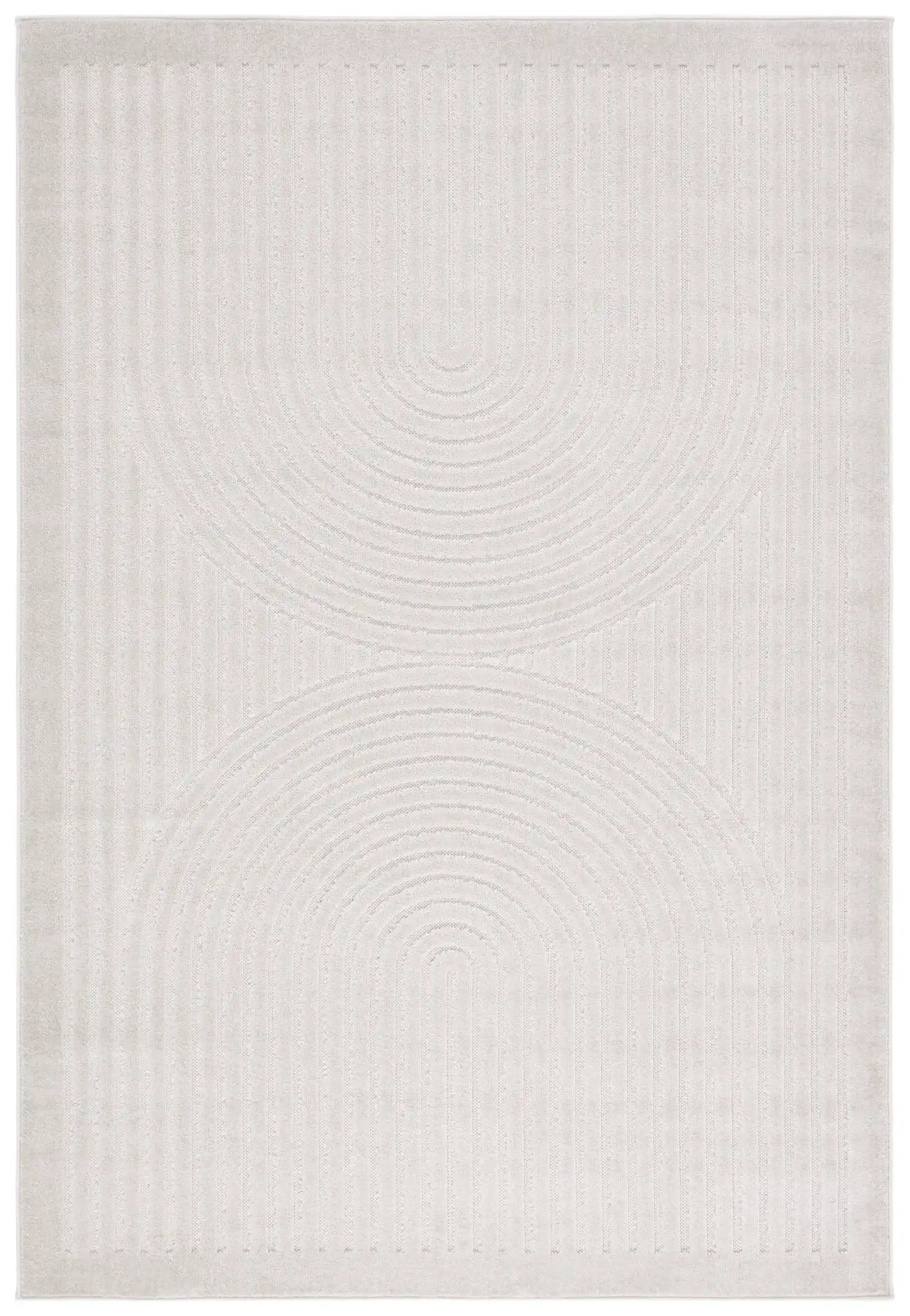 Stella Mirrored Arch Outdoor Rug in Ivory