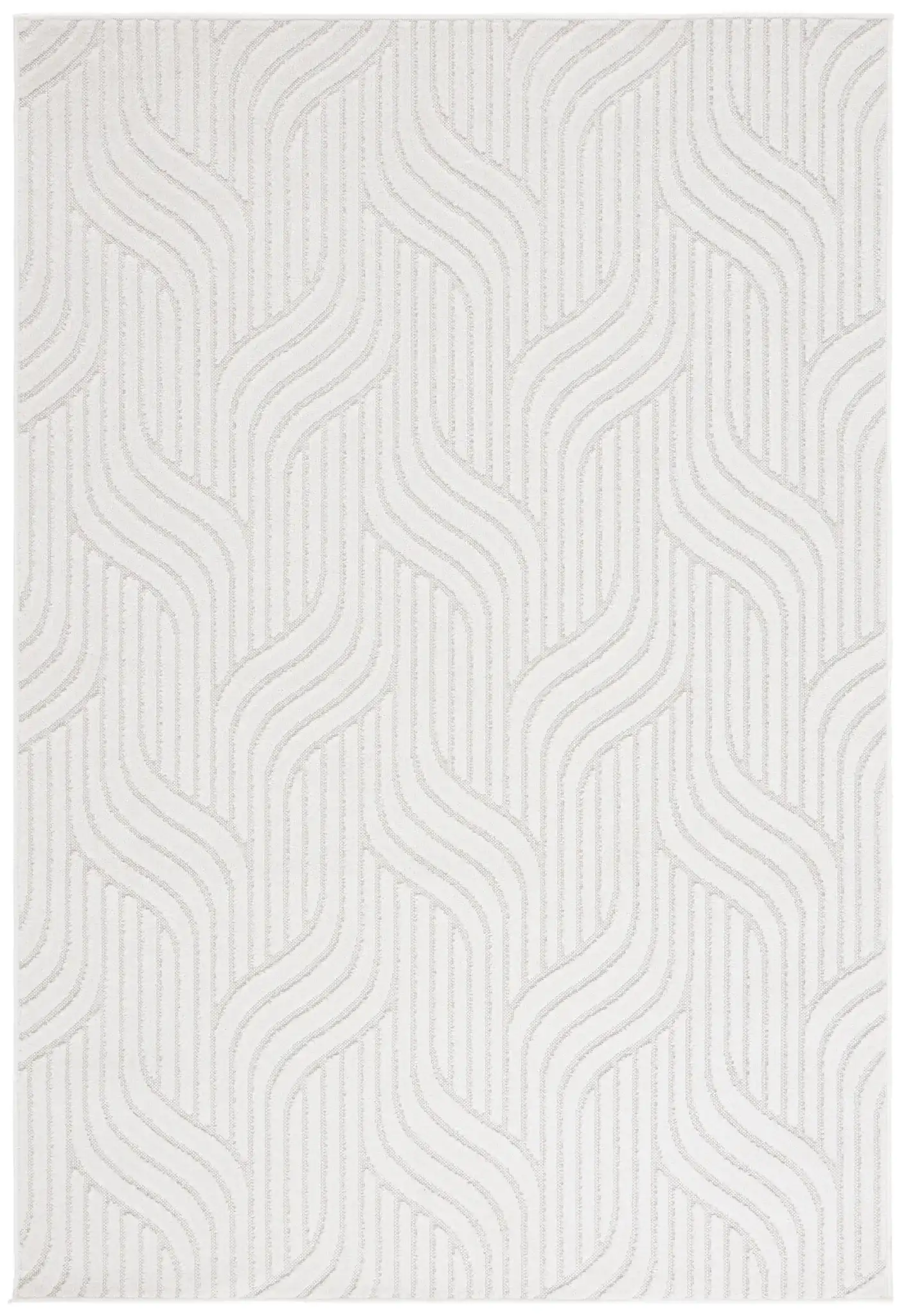 Stella Wave Outdoor Rug in Ivory