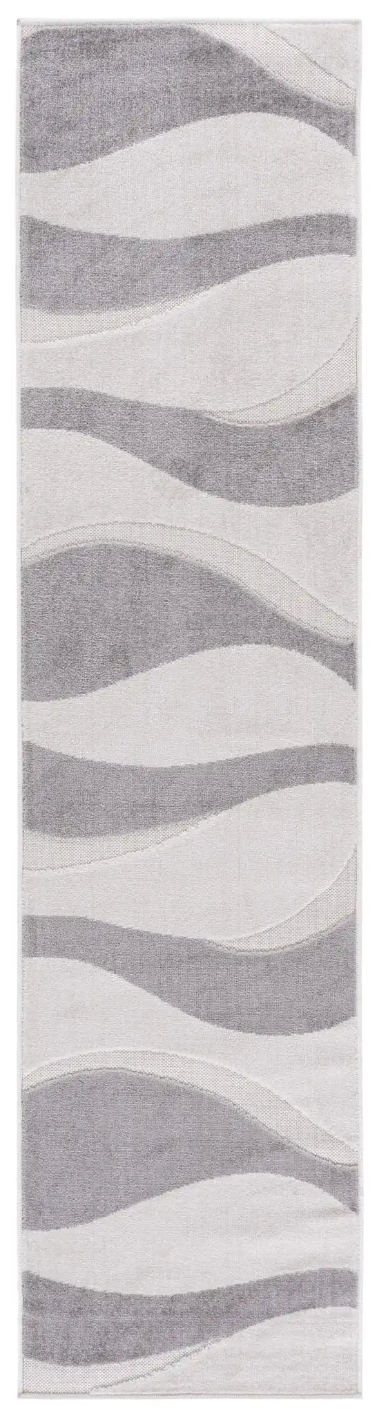 Stella Modern Wave Rug in Ivory / Gray