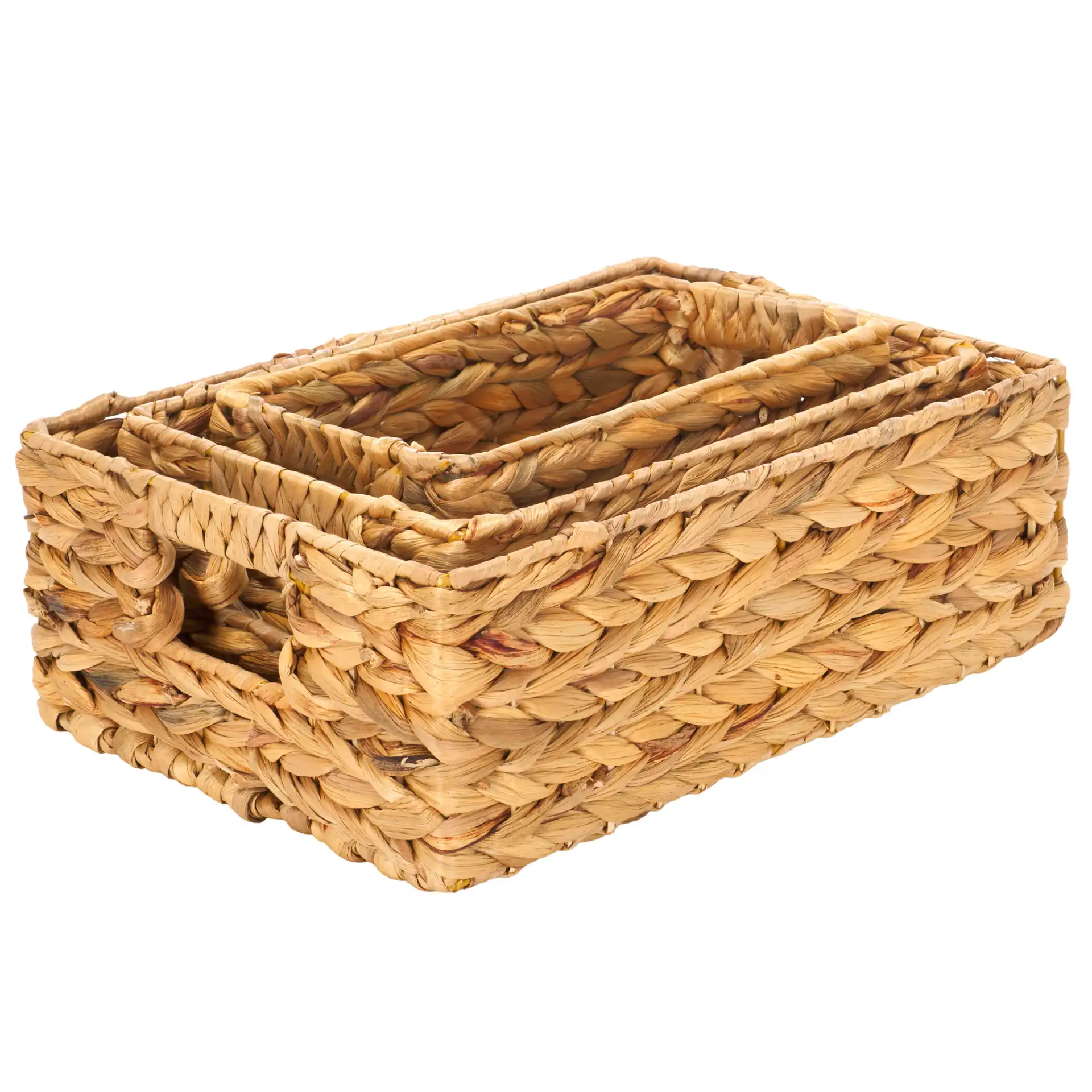 Reilly Set Of Three Baskets in Natural, detail view