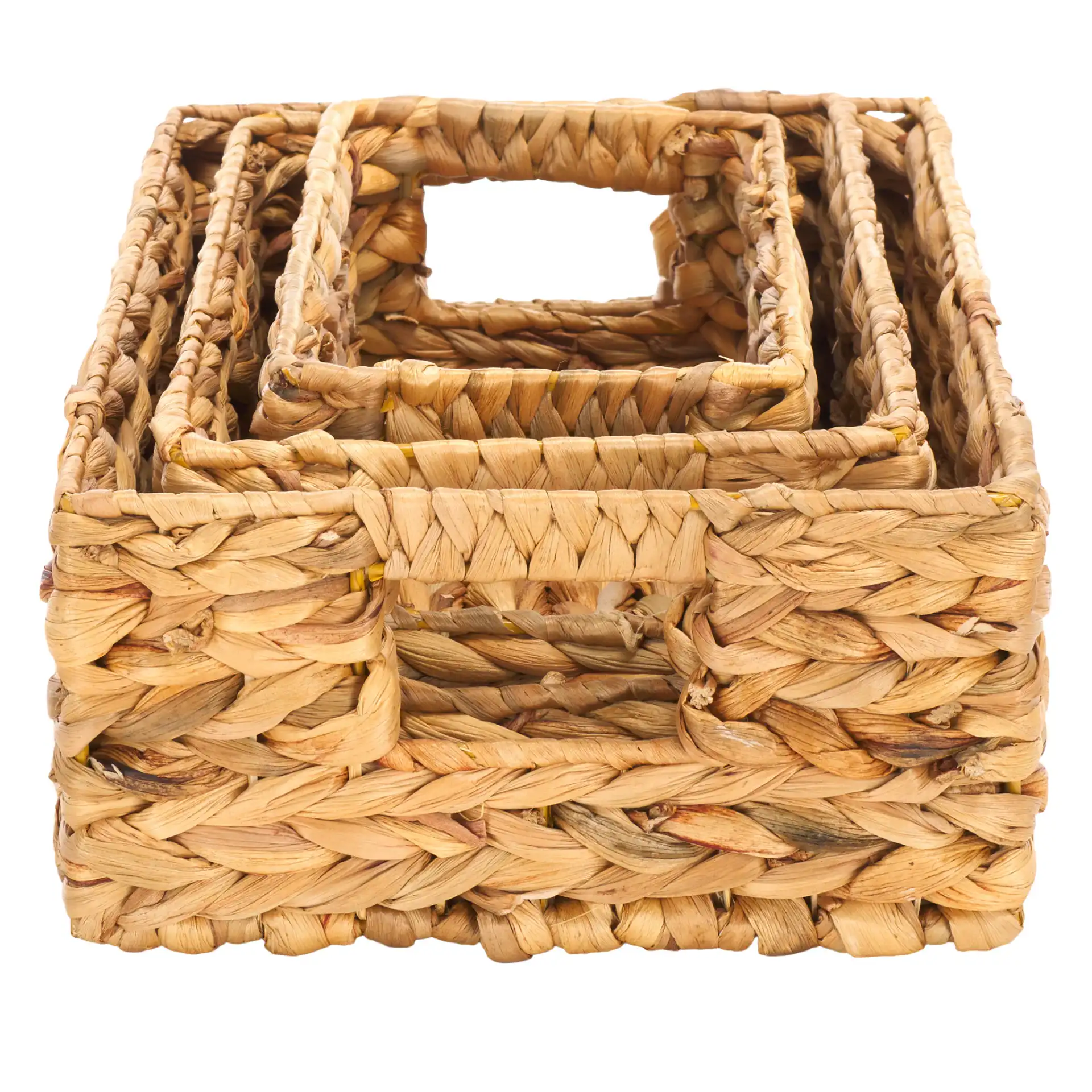 Reilly Set Of Three Baskets in Natural, detail view