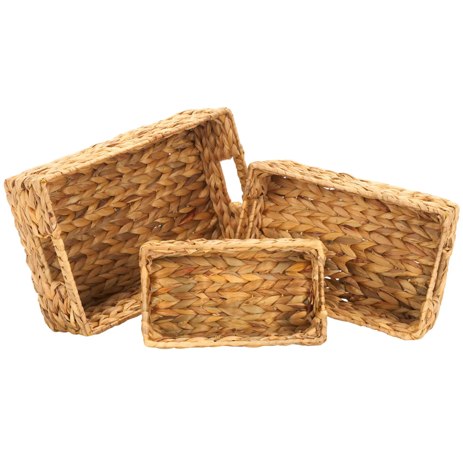 Reilly Set Of Three Baskets in Natural, detail view