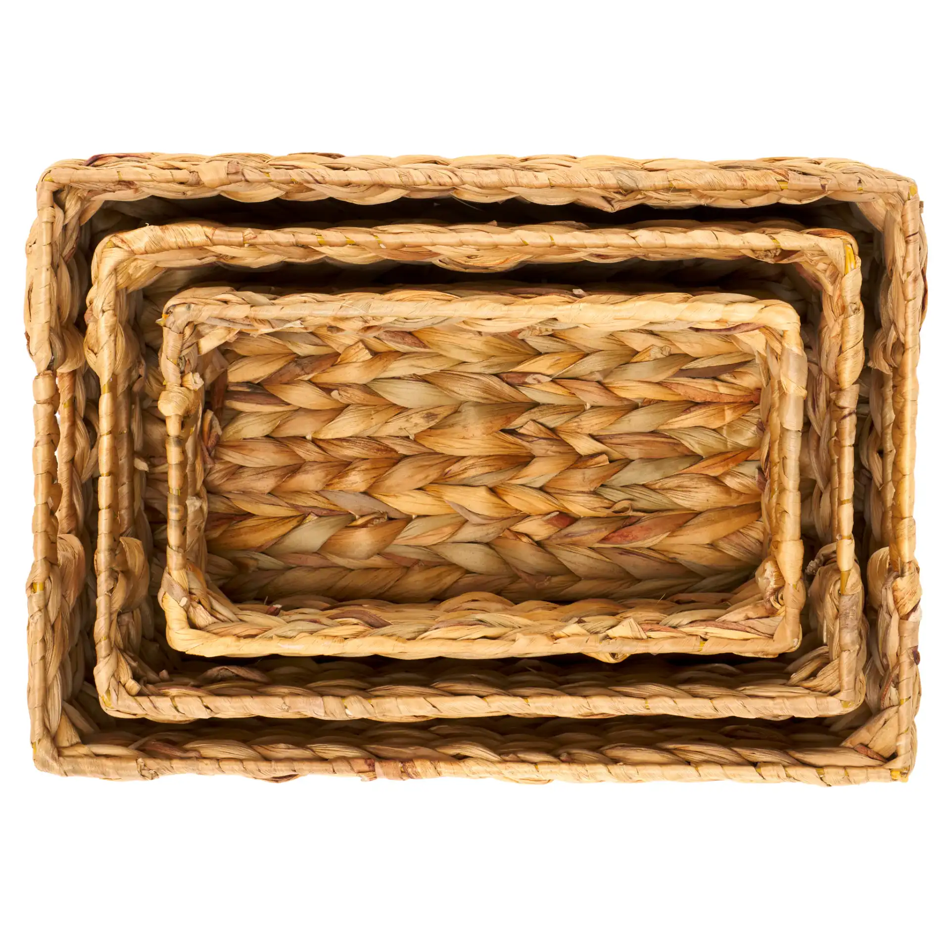 Reilly Set Of Three Baskets in Natural, detail view