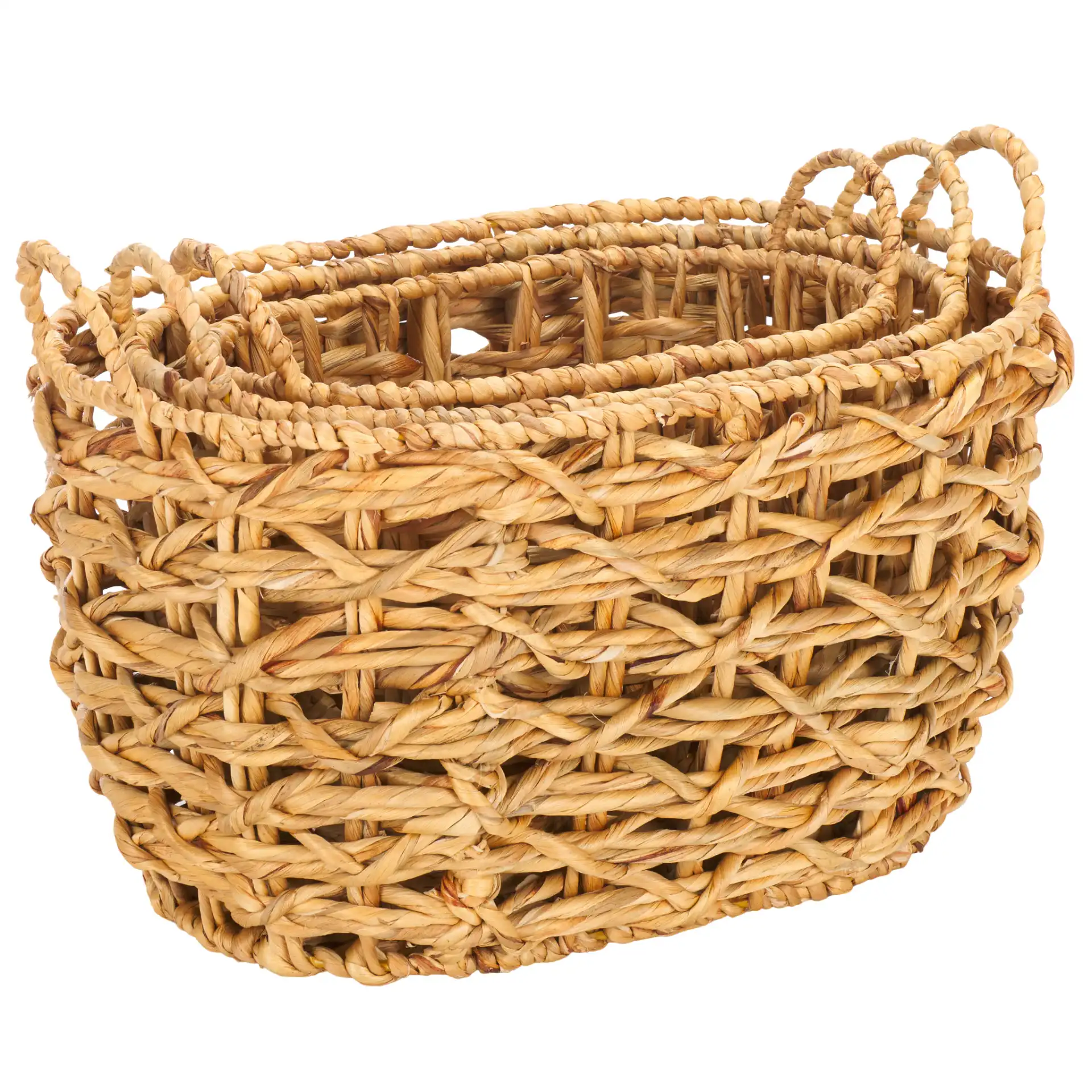 Langdon Set Of Three Baskets in Natural, detail view