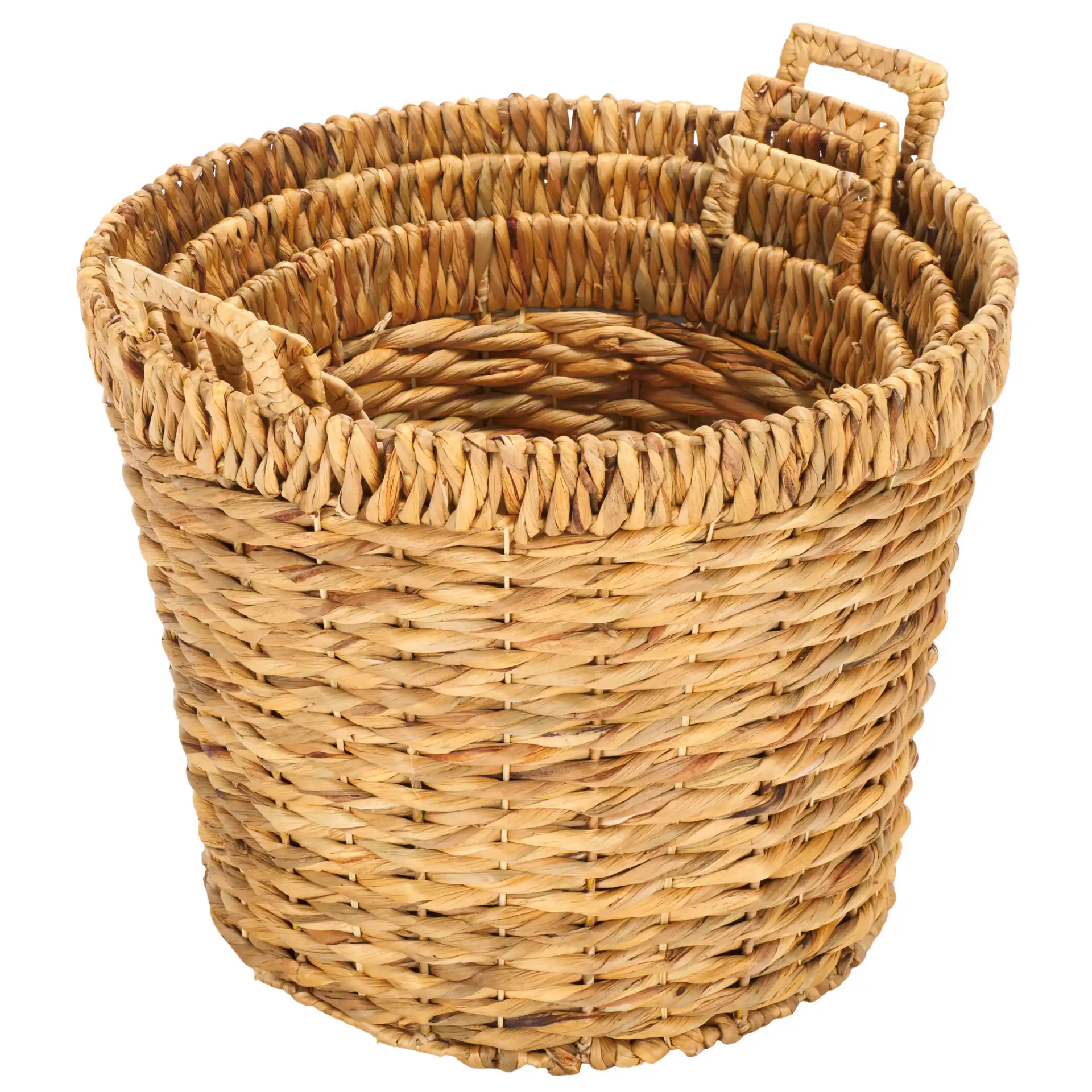Fenwick Set Of Three Baskets in Natural, detail view