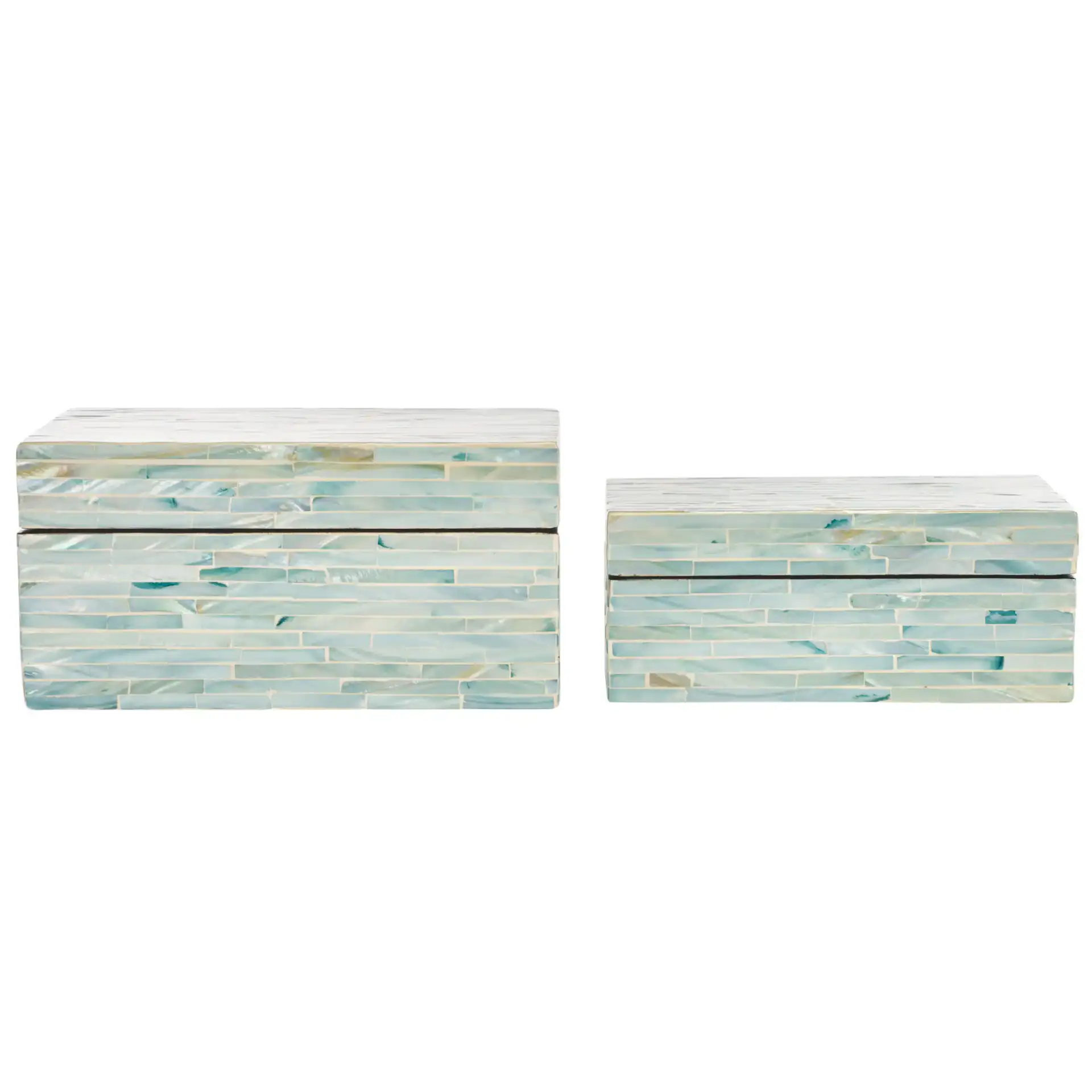 Kallie Set Of Two Boxes in Blue / Gray, detail view