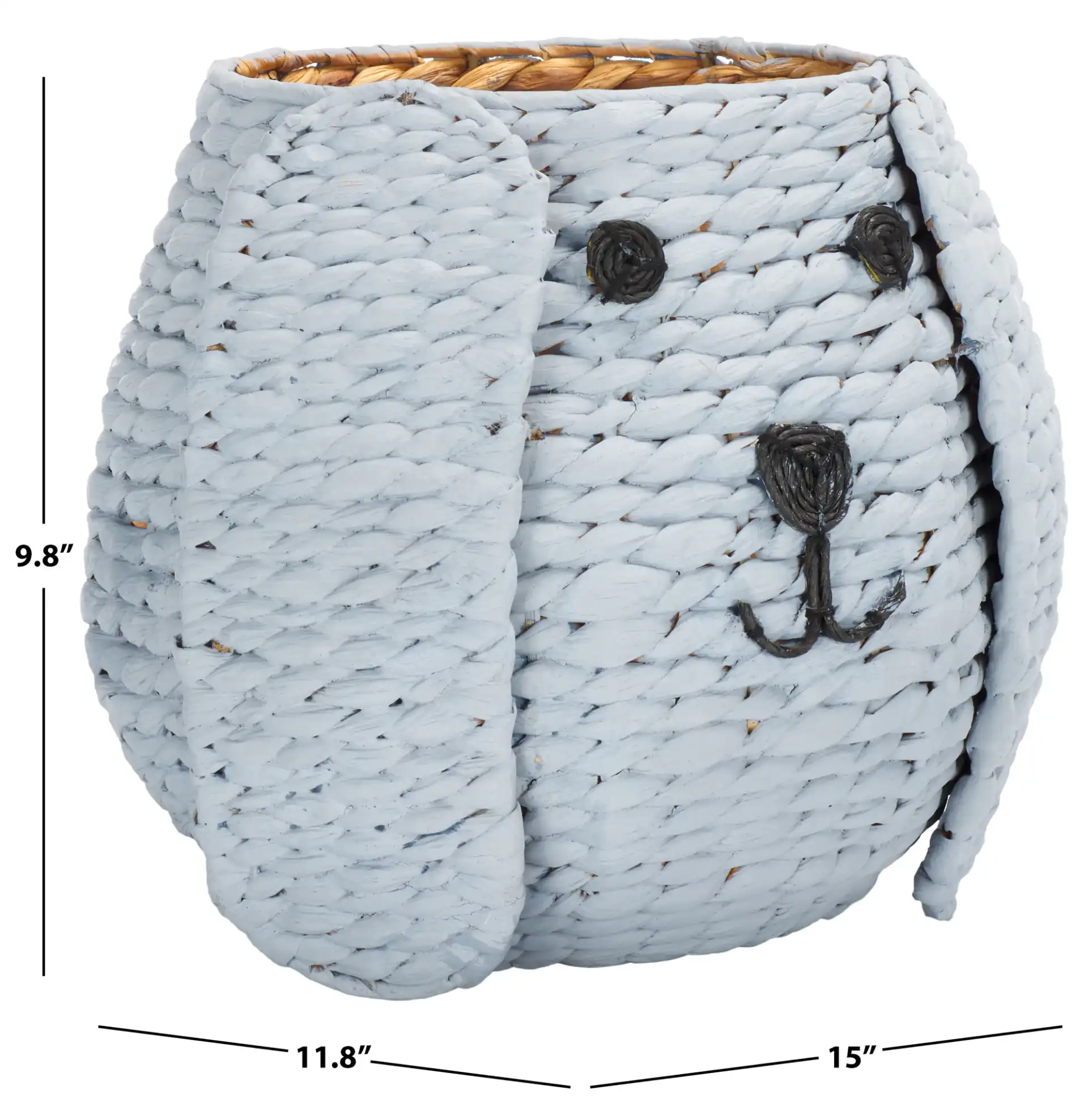 Sarin Basket in Gray, detail view