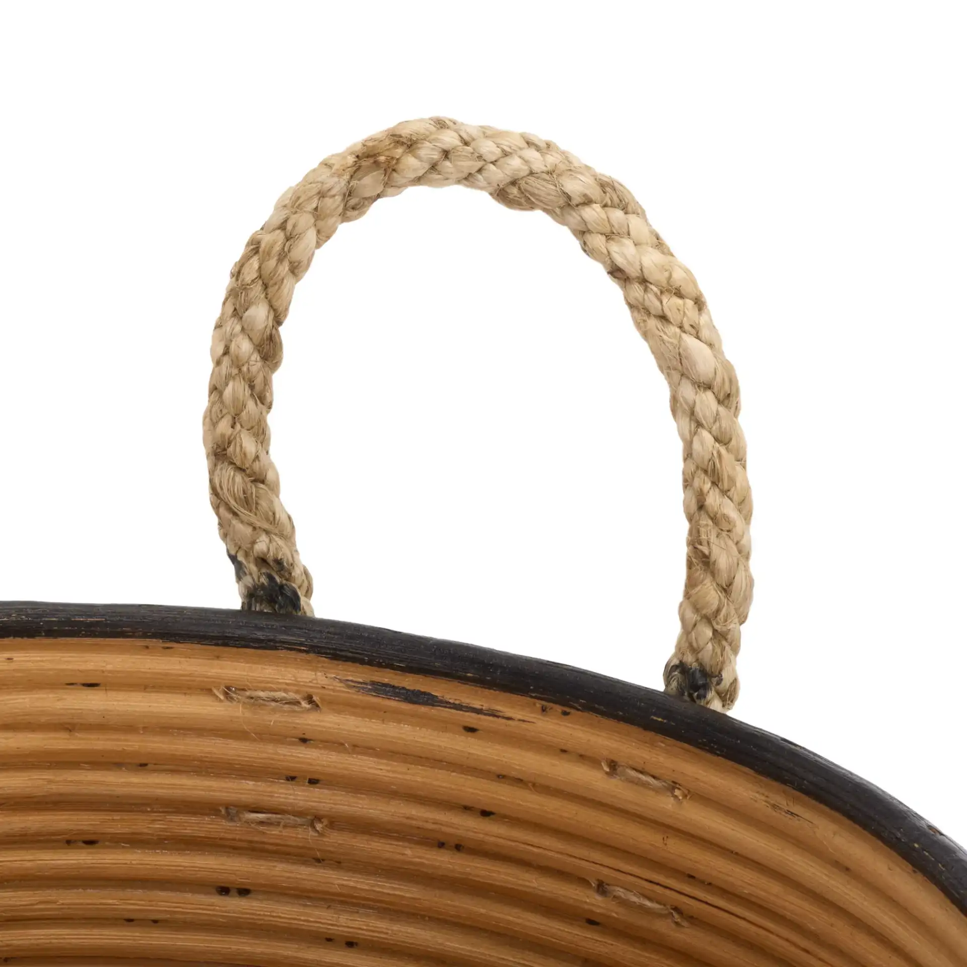 Renley Set Of Three-Baskets in Black / Natural in a styled room