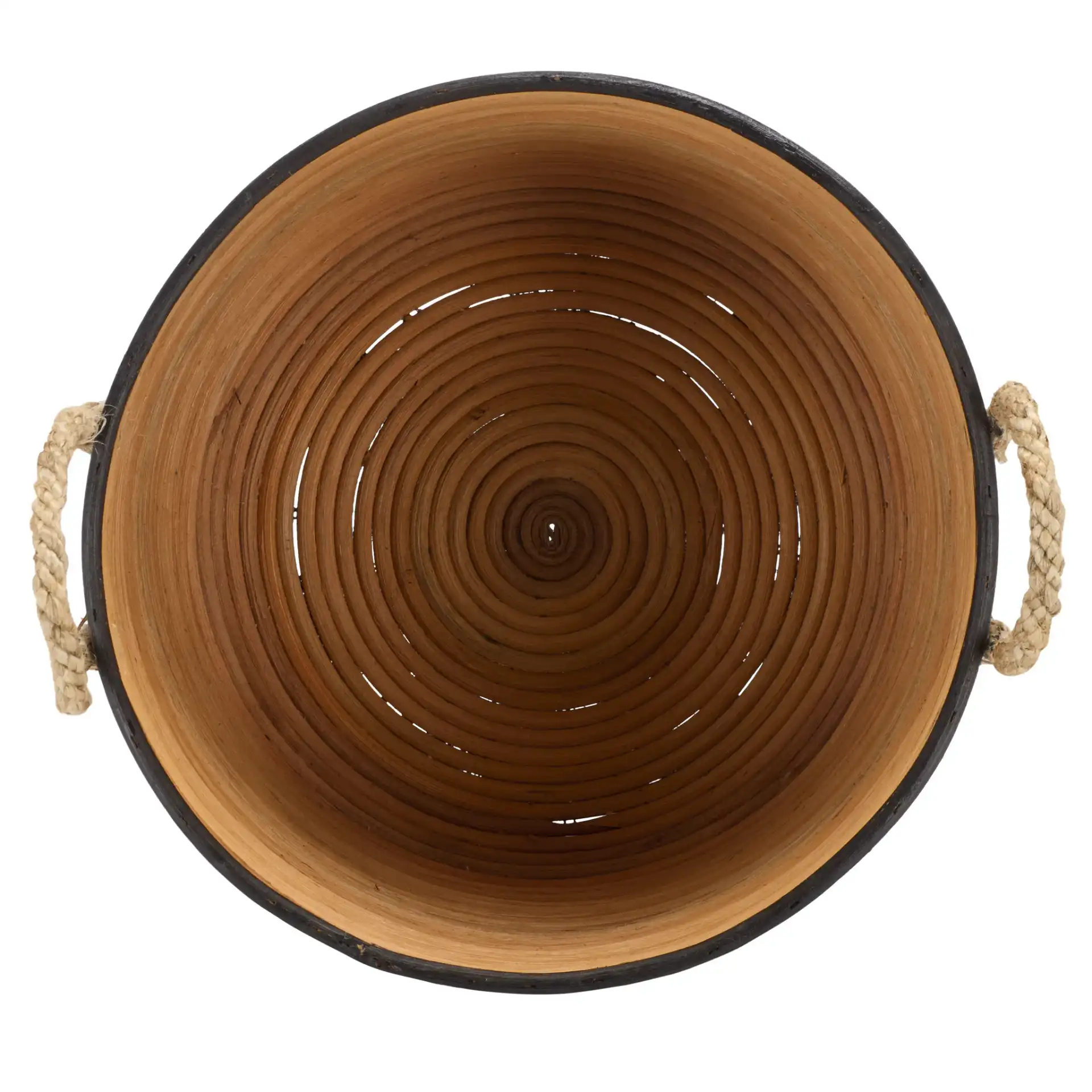 Renley Set Of Three-Baskets in Black / Natural, detail view