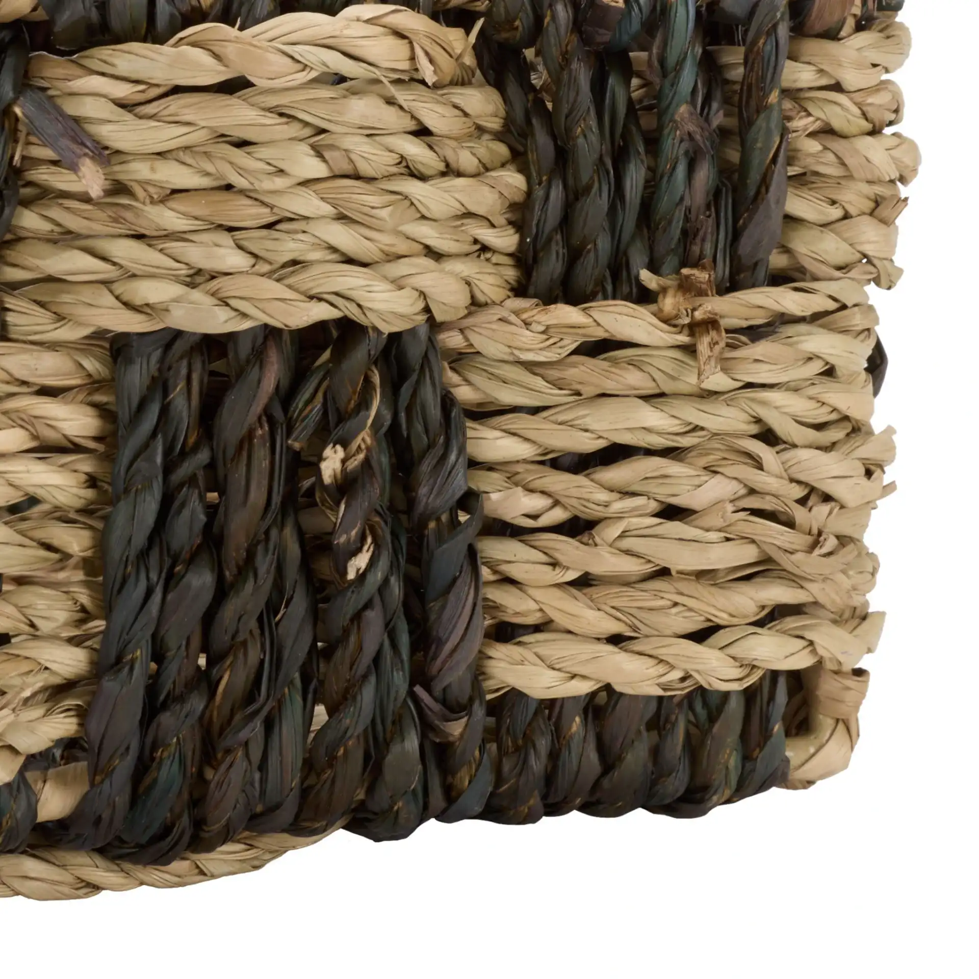 Quinley Basket in Natural / Dark Natural, detail view