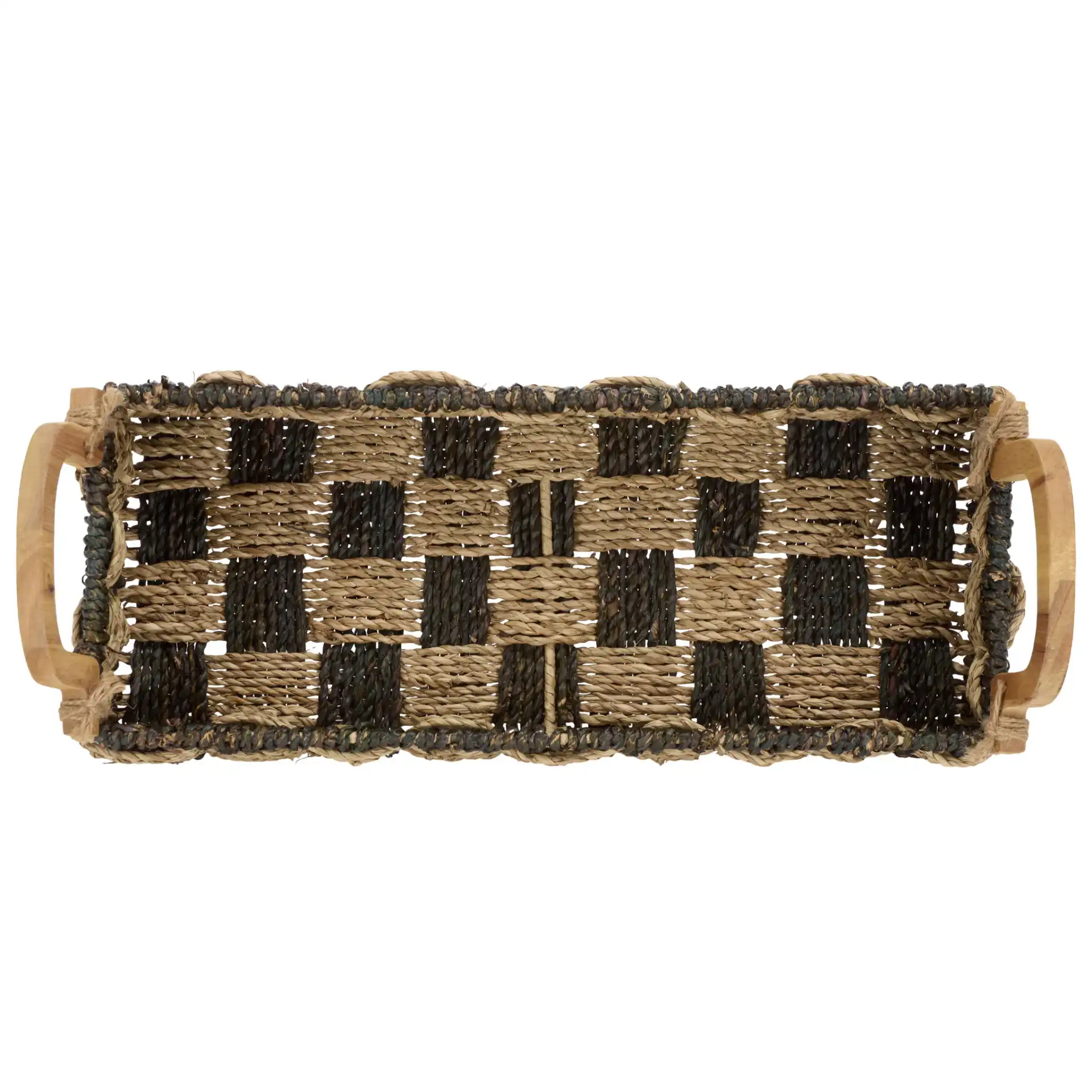 Quinley Basket in Natural / Dark Natural, detail view