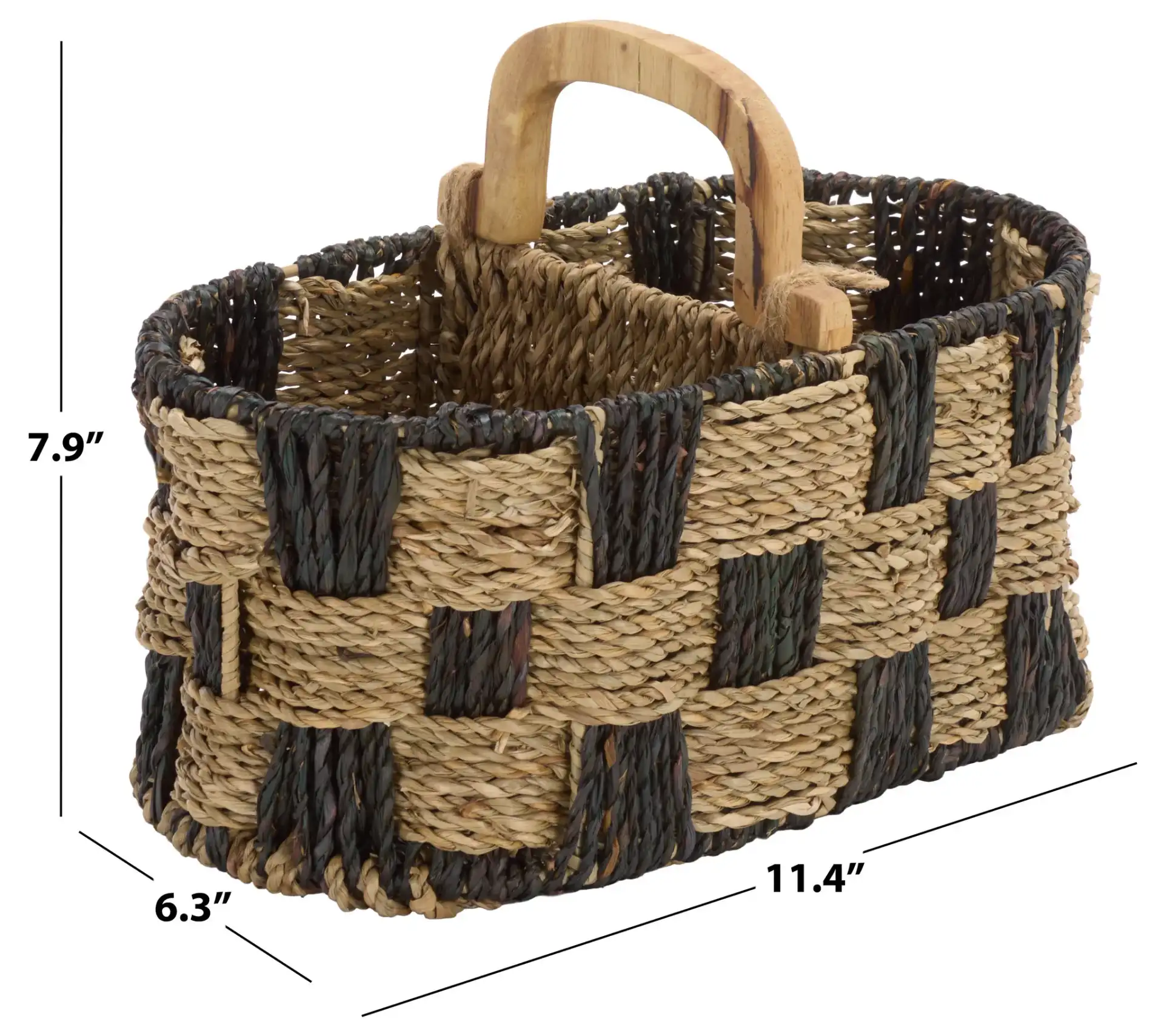 Reiser Basket in Natural / Dark Natural, detail view
