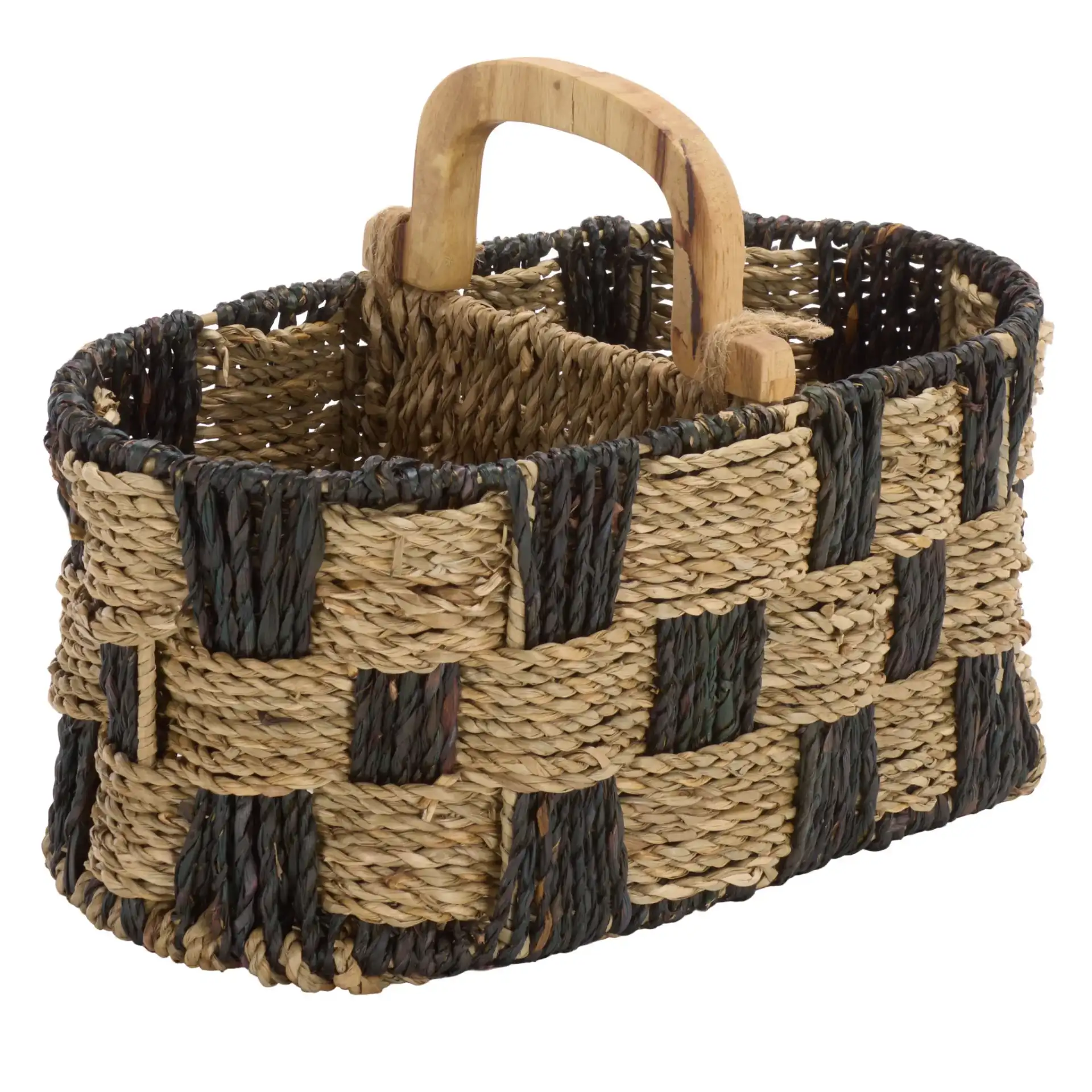 Reiser Basket in Natural / Dark Natural, detail view