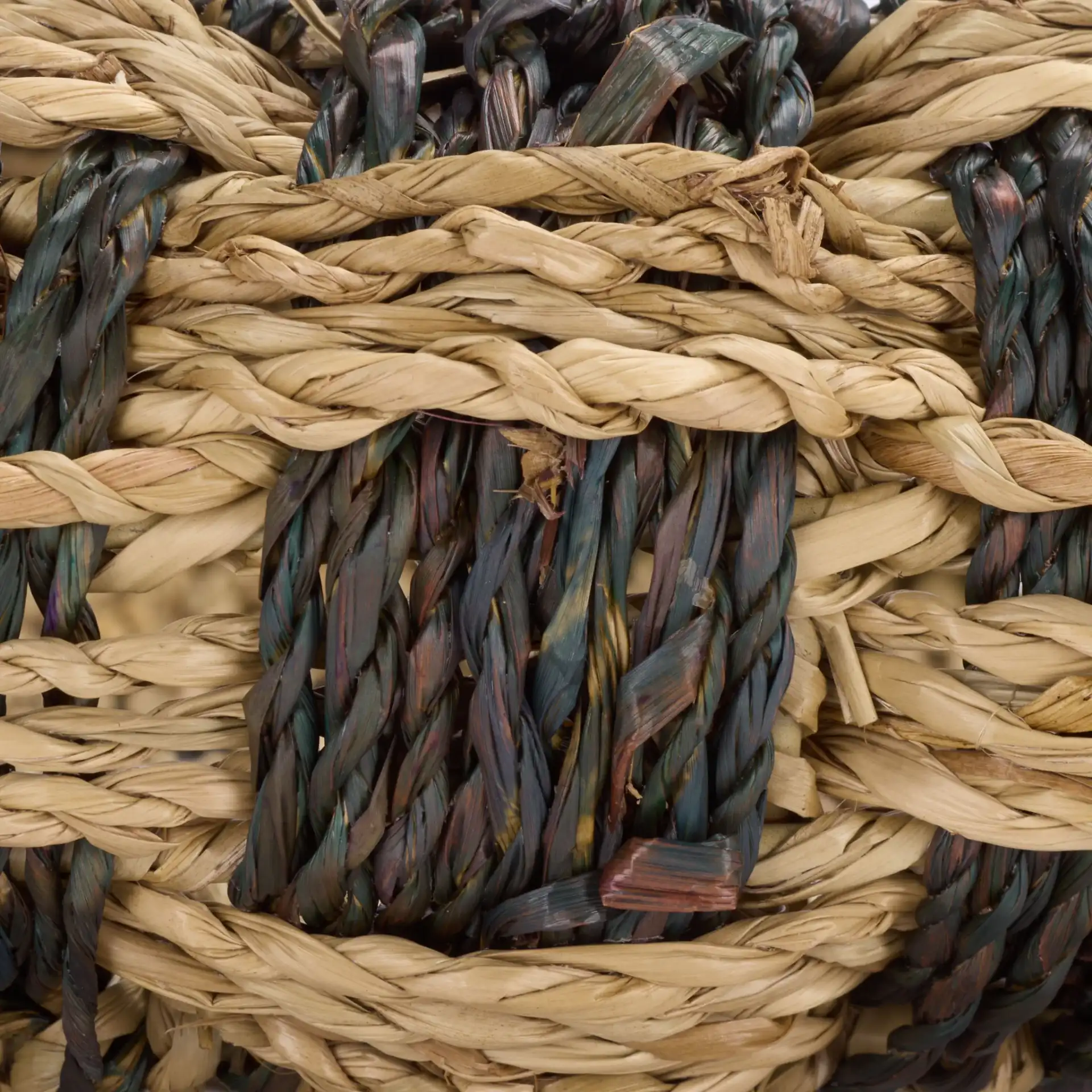 Patro Set Of Two-Baskets in Natural / Dark Natural, detail view
