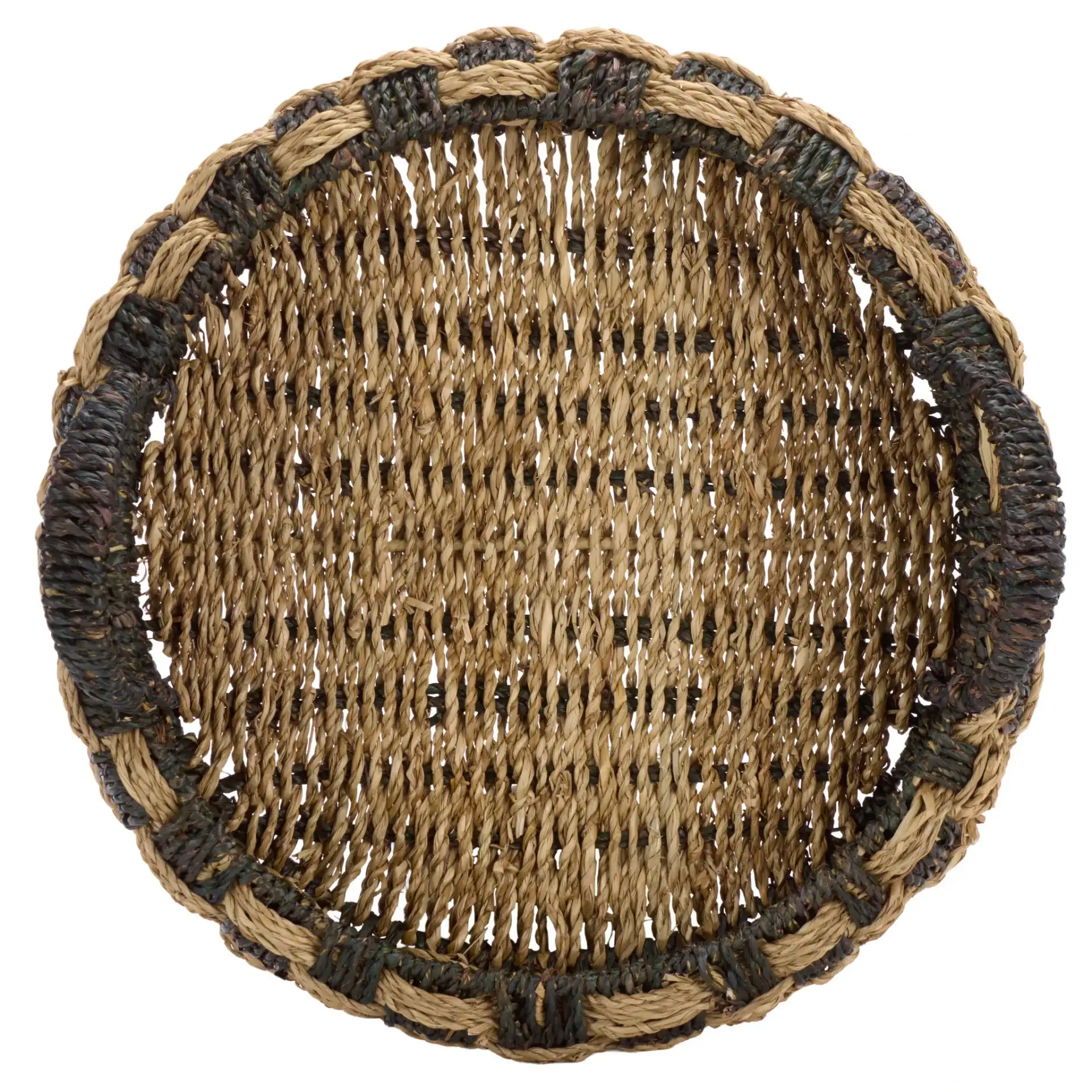 Patro Set Of Two-Baskets in Natural / Dark Natural, detail view