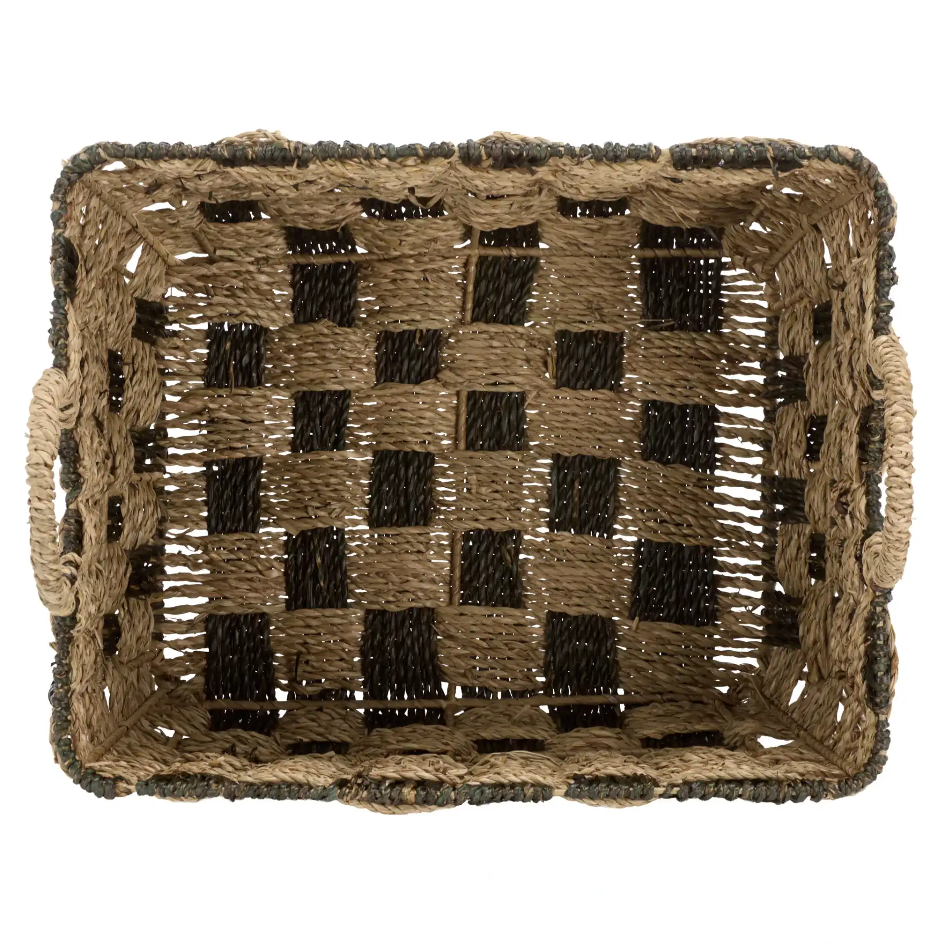 Fillip Set Of Three-Baskets in Natural / Dark Natural, detail view