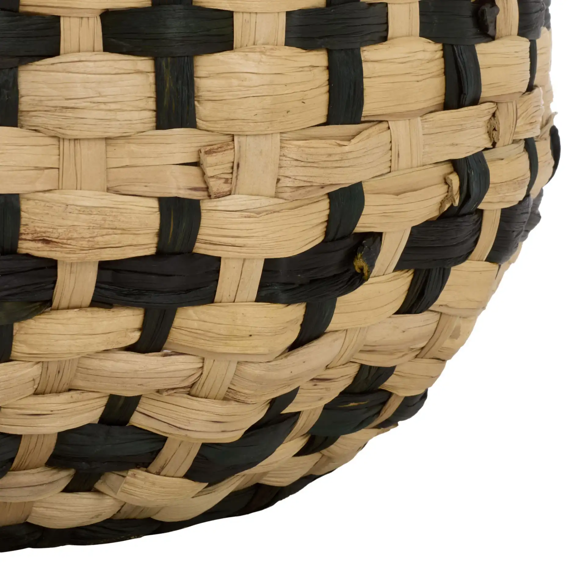 Richy Set Of Two-Baskets in Natural / Black, detail view