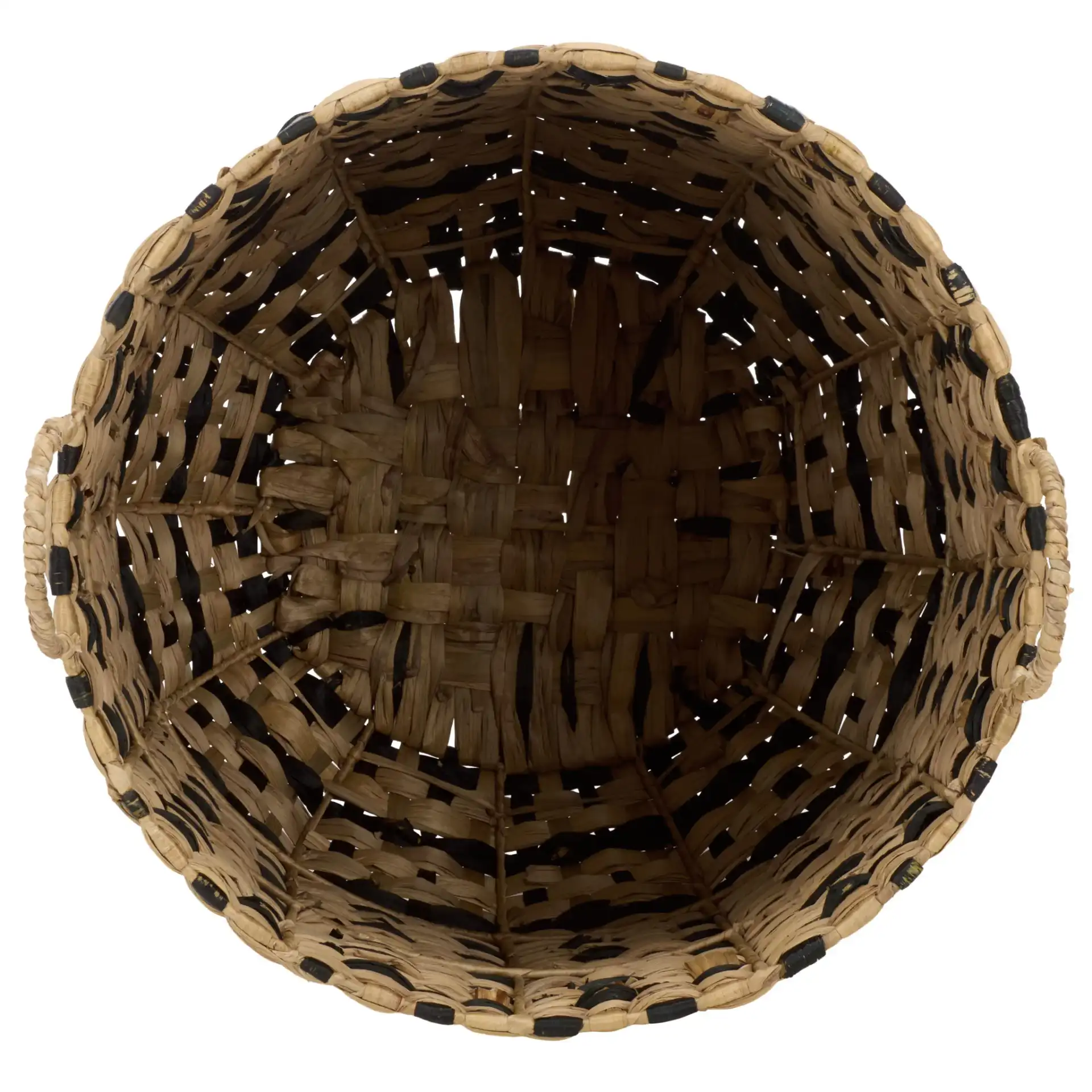 Richy Set Of Two-Baskets in Natural / Black, detail view